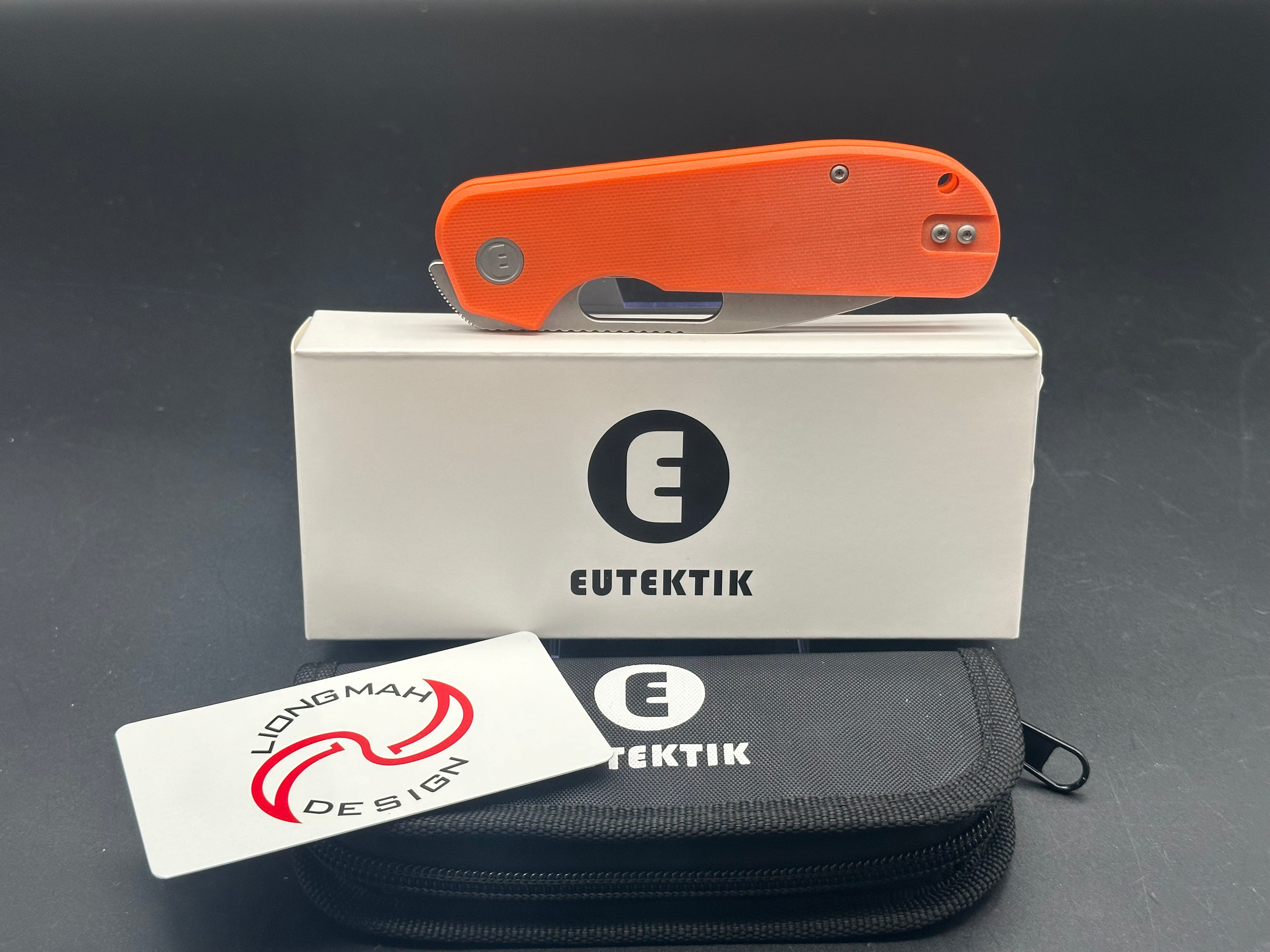 Eutektik EFD Orange Stonewashed plus LTK Koozie/Patch & Sticker w/each knife