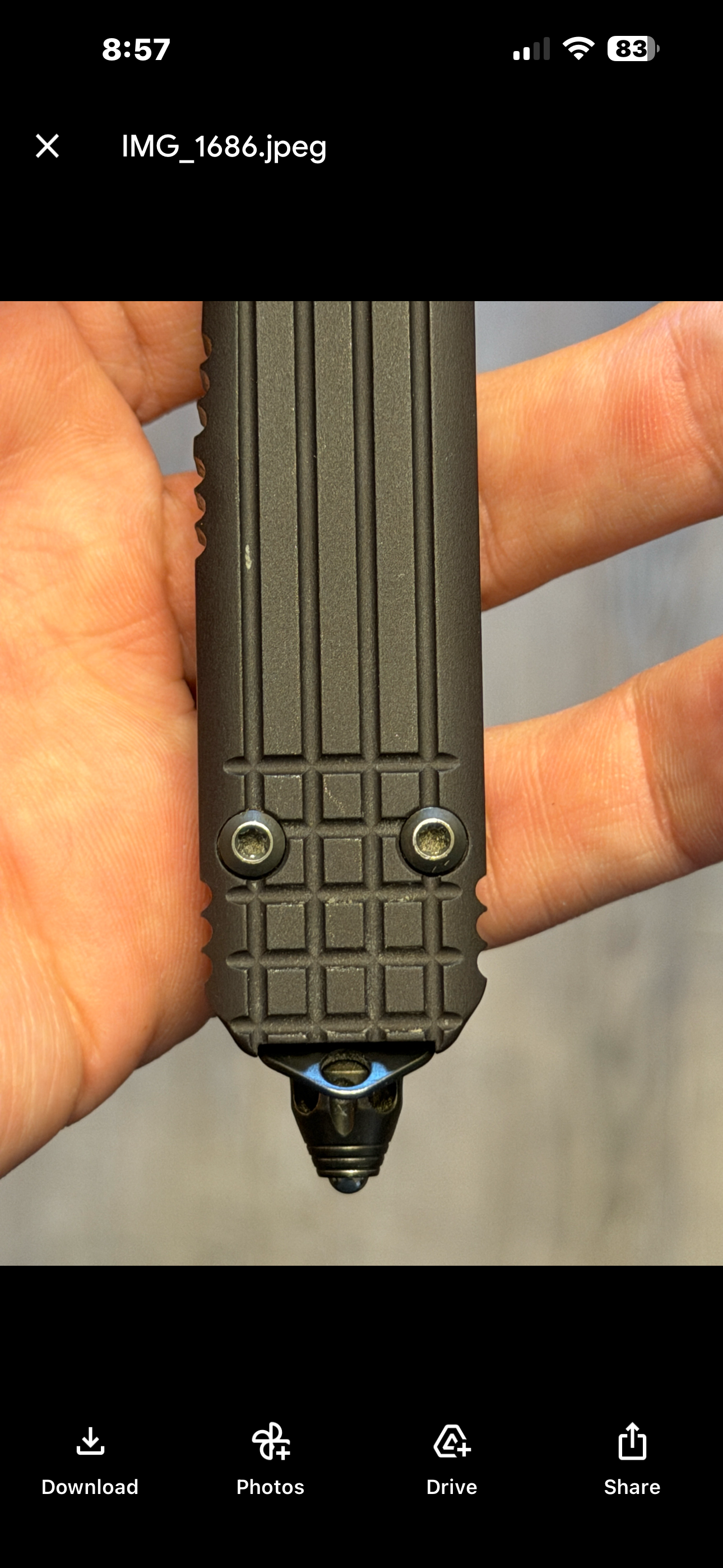 Microtech Ultratech, nickel boron internals, frag pattern
