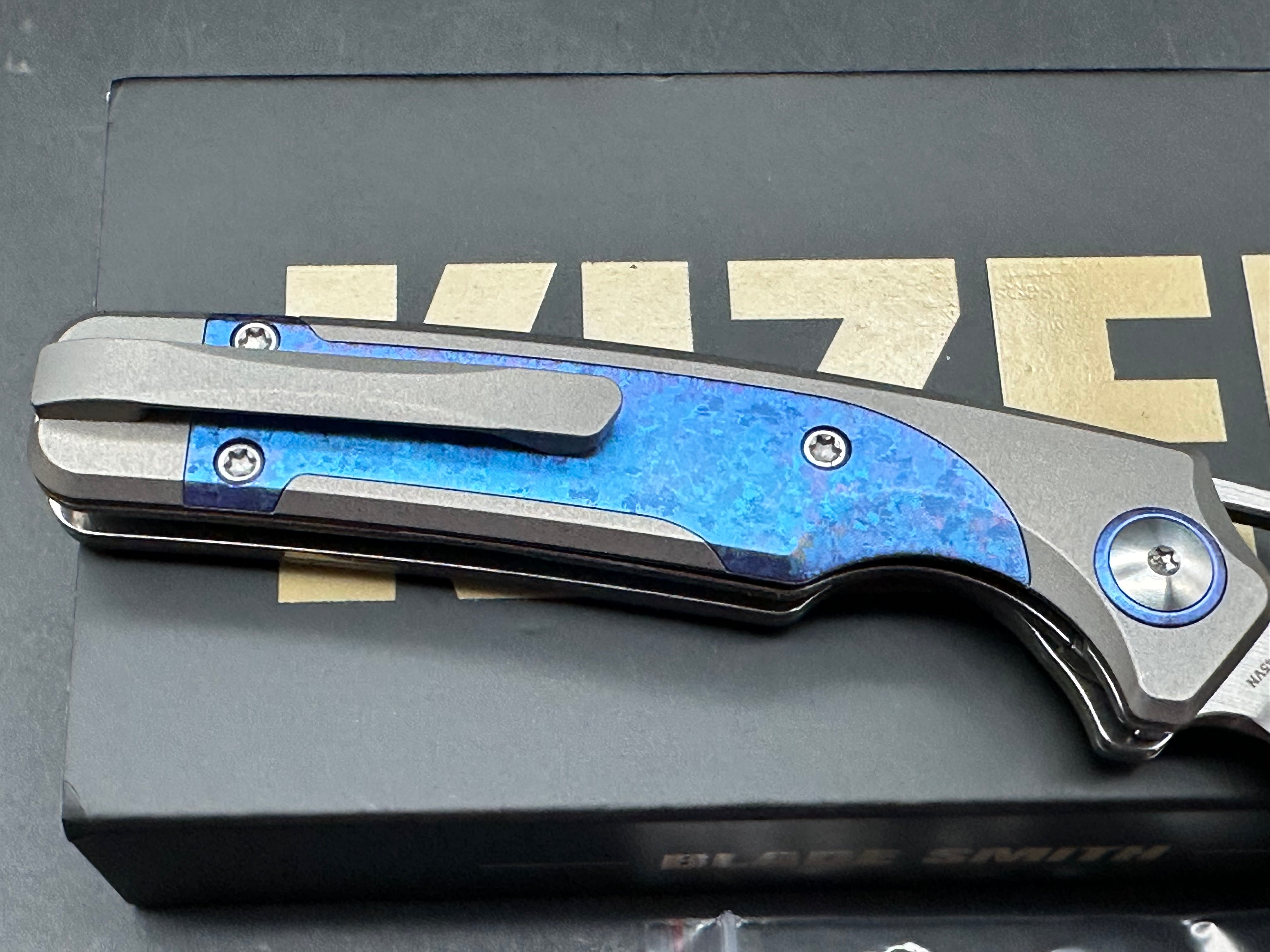 KIZER ARA PURPLE SNOWFLAKE TITANIUM HANDLE S45VN BLADE