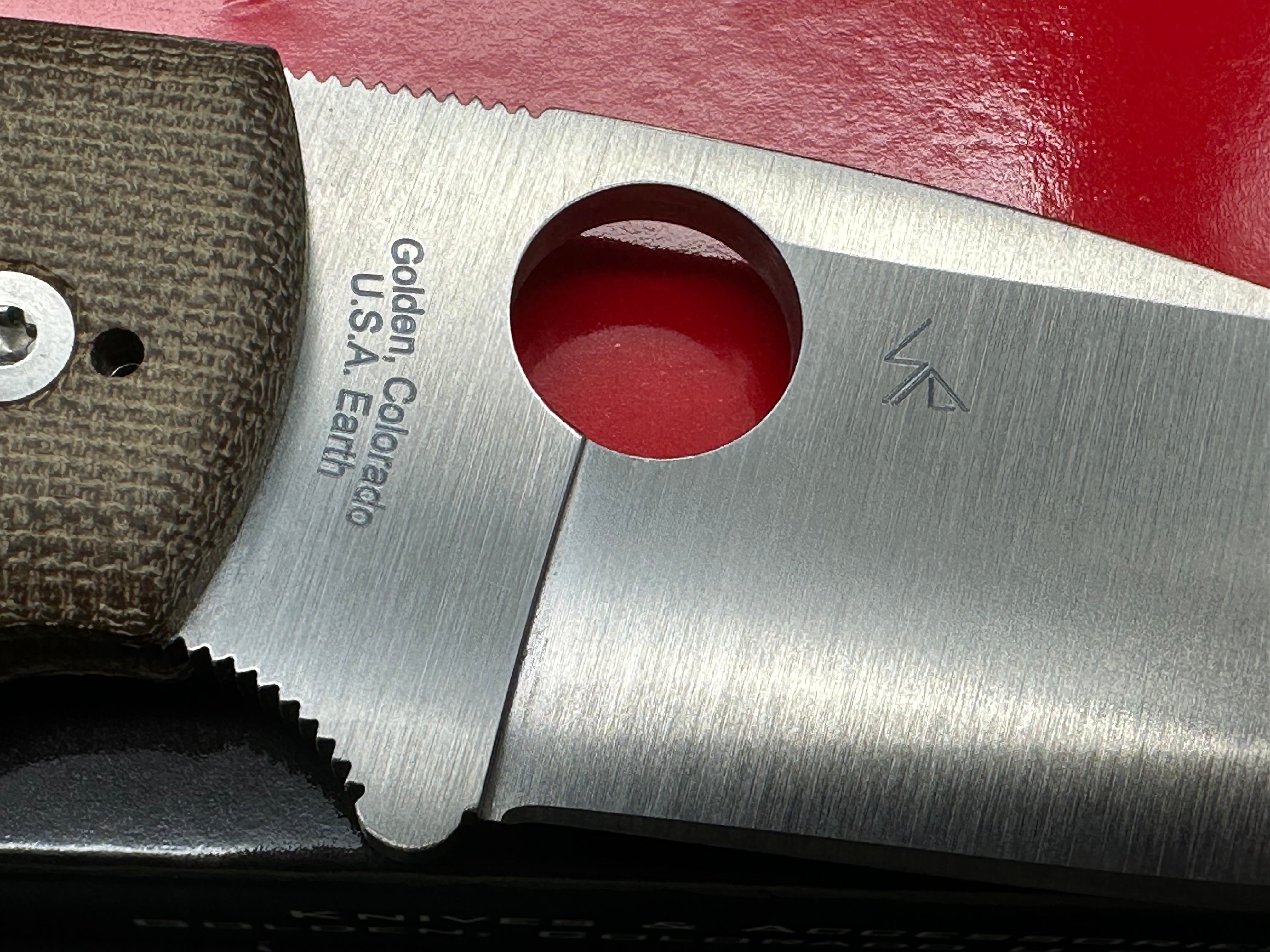 Spyderco Shaman Green Canvas Micarta Knife (3.6" Satin M4)