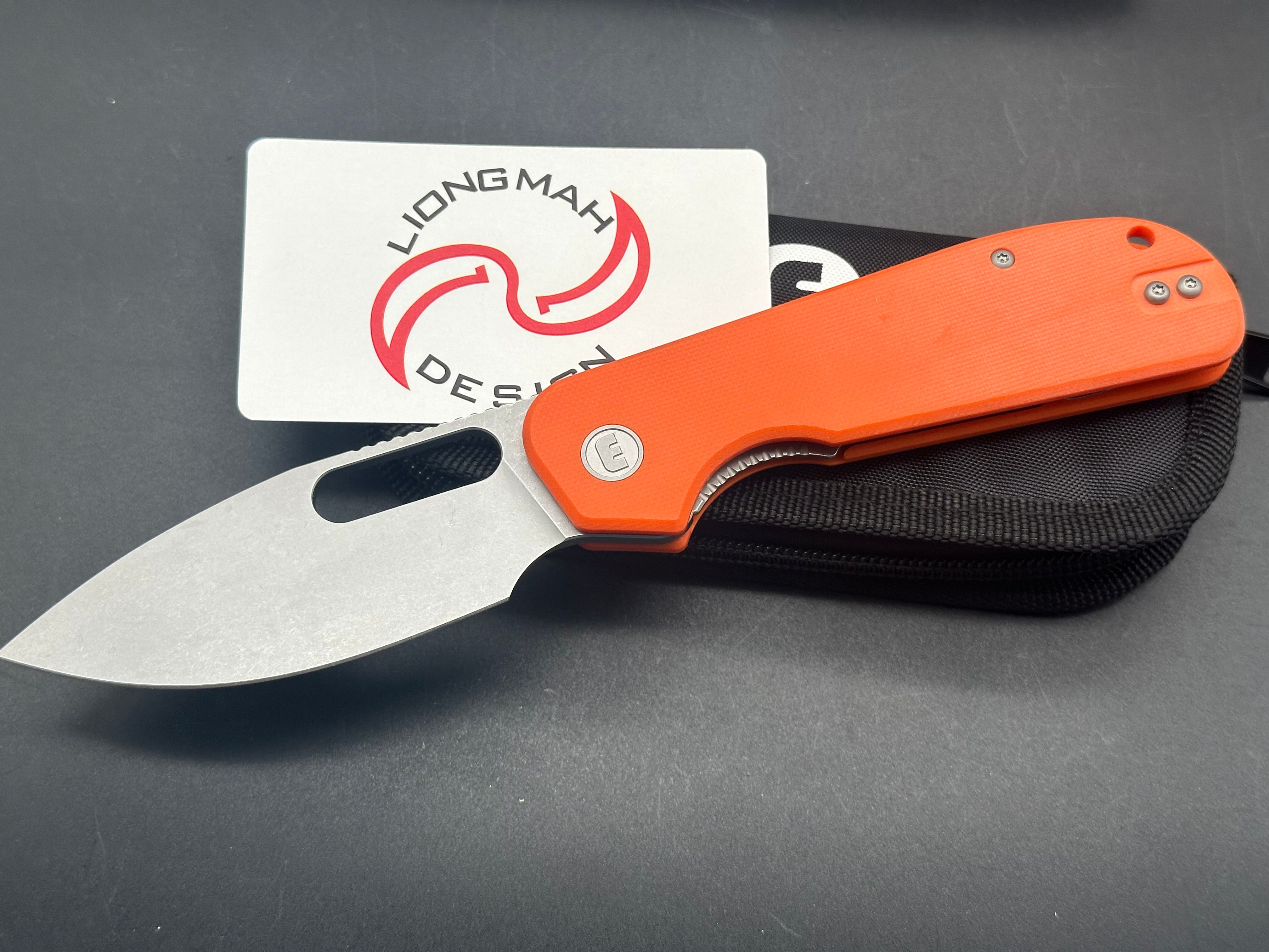 Eutektik EFD Orange Stonewashed plus LTK Koozie/Patch & Sticker w/each knife