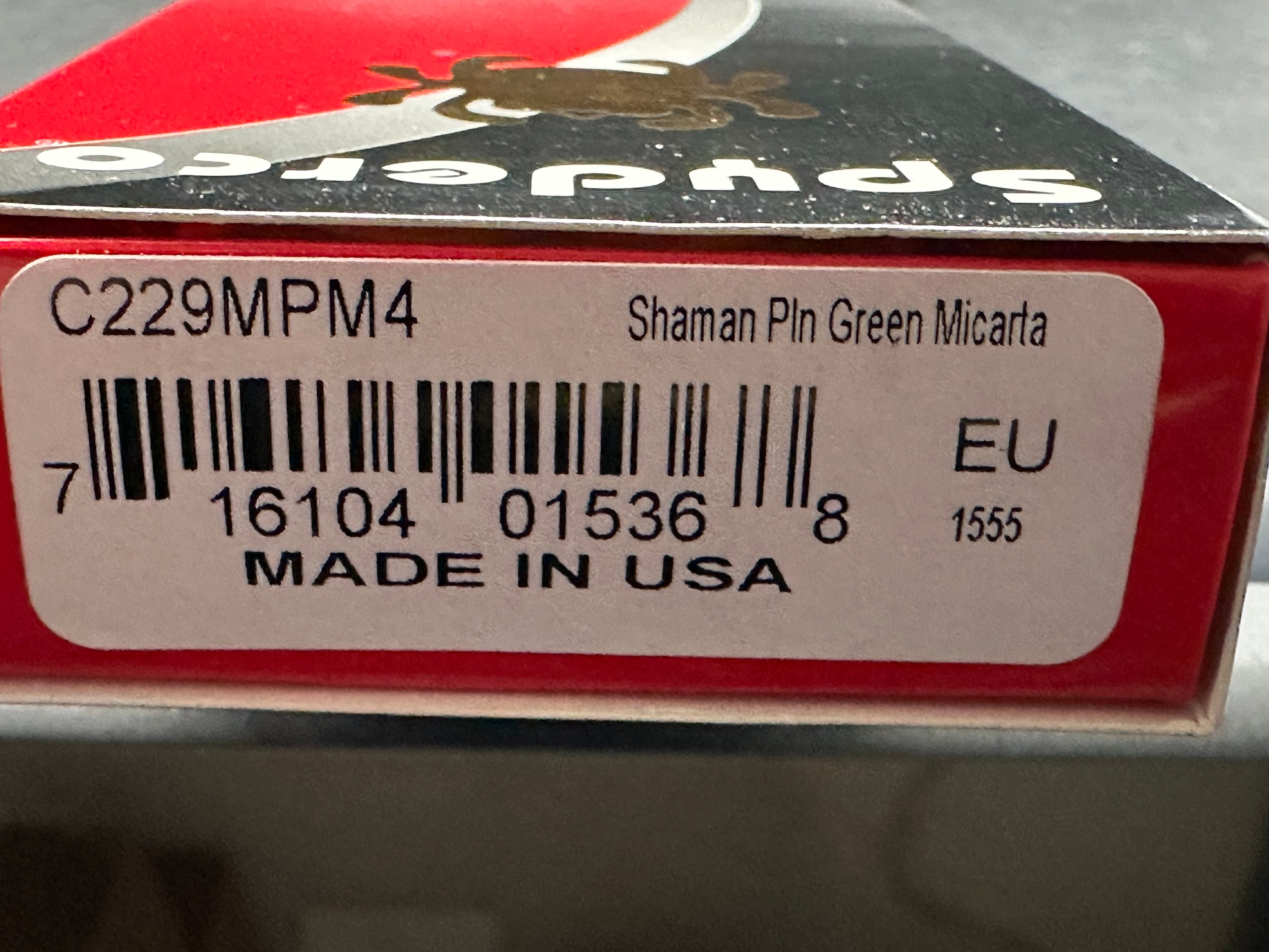 Spyderco Shaman Green Canvas Micarta Knife (3.6" Satin M4)