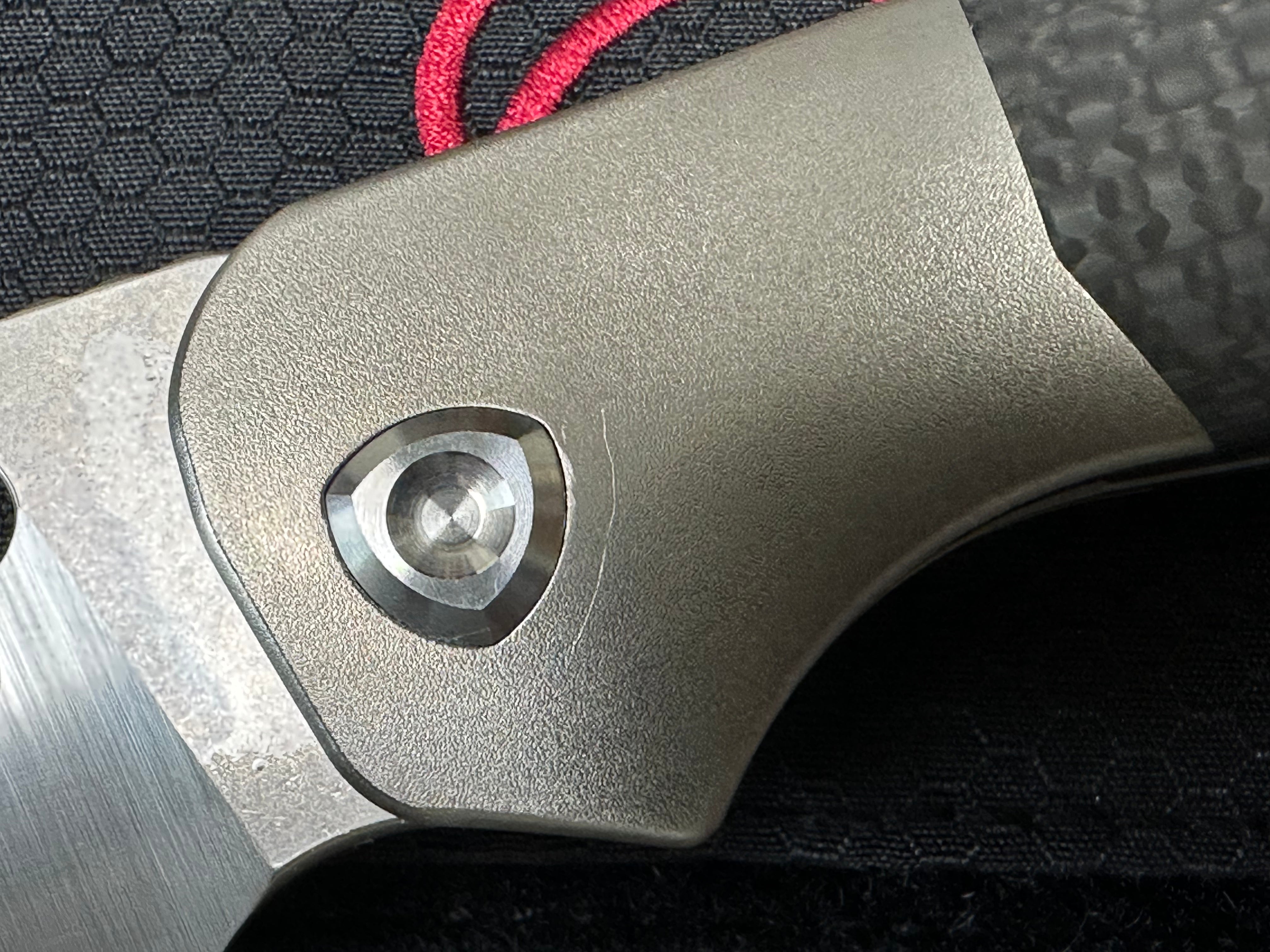 Liong Mah Field Duty 3.5,S90V Satin Blade with Titanium and Carbon Fiber Handle