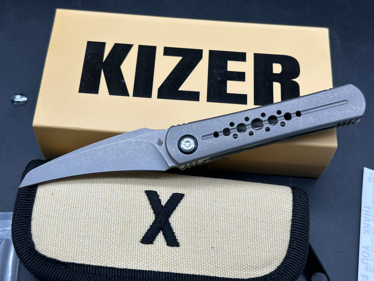 Kizer Feist 2 Hawkbill 6.5' overall M390 blade
