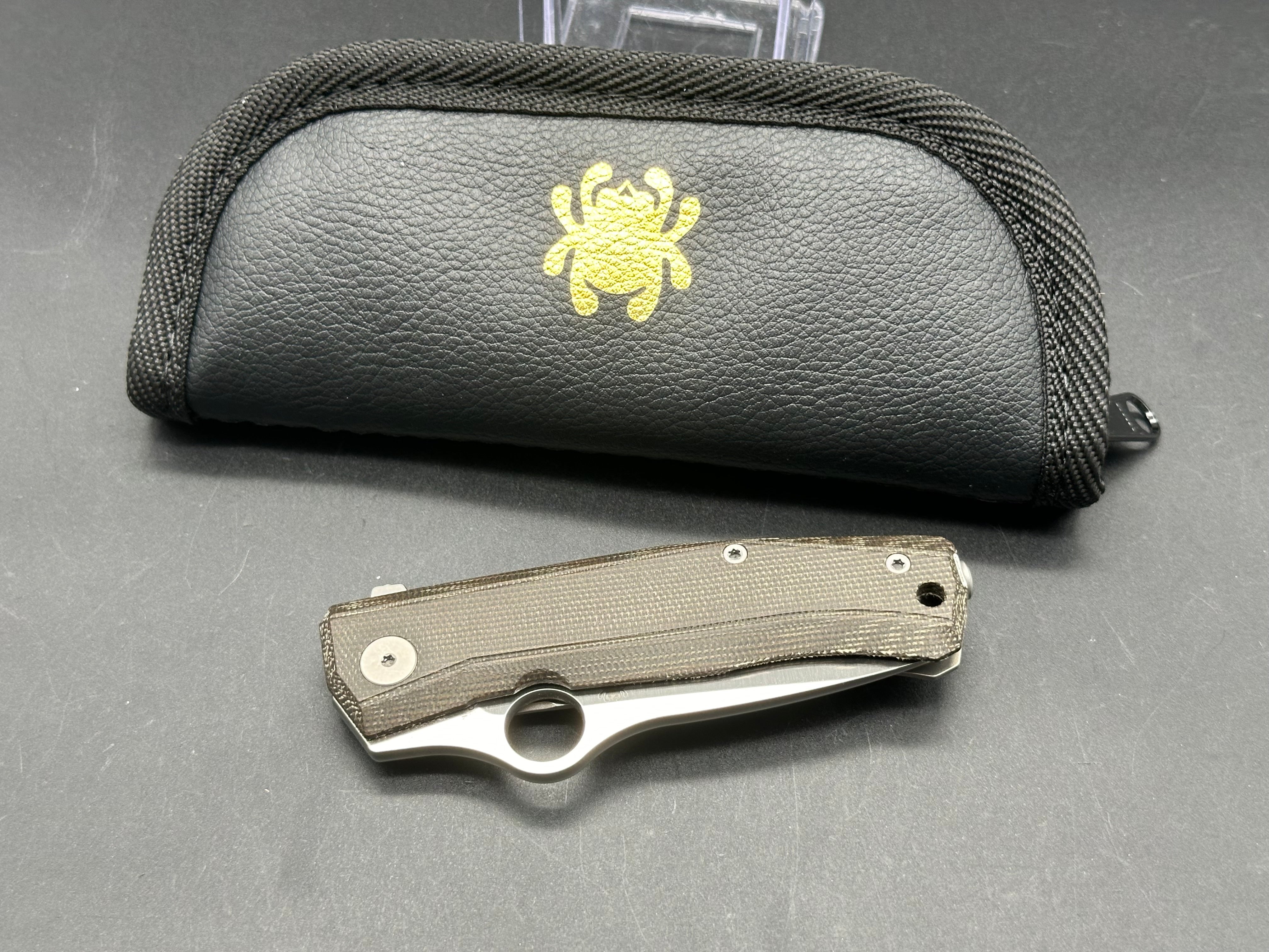 Spyderco SpyMyto Frame Lock Knife Micarta/Titanium (3.3" Satin M398)