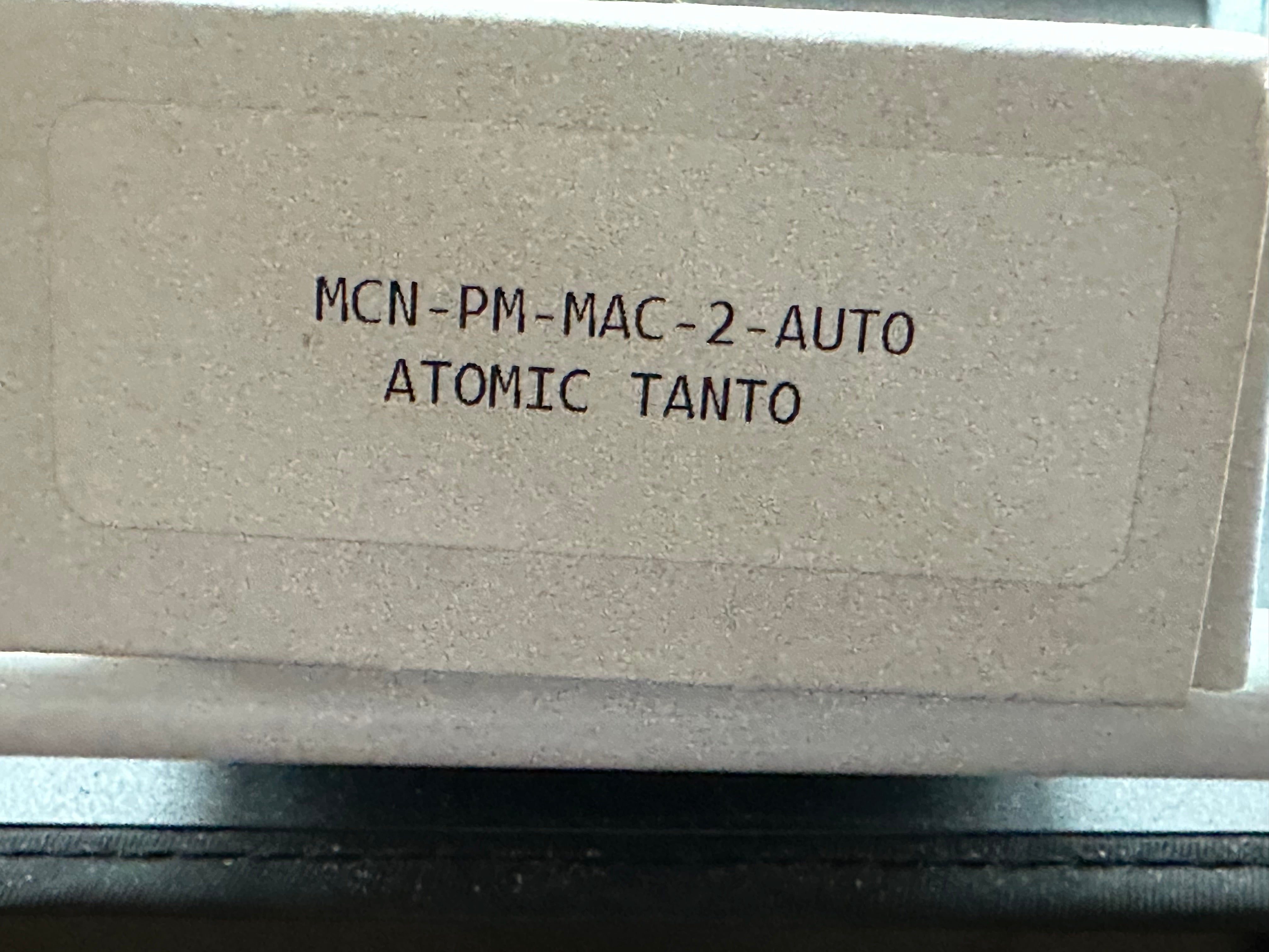 McNees PM AutoMac Atomic Tanto, Atomic Stonewashed Magnacut Tanto Blade