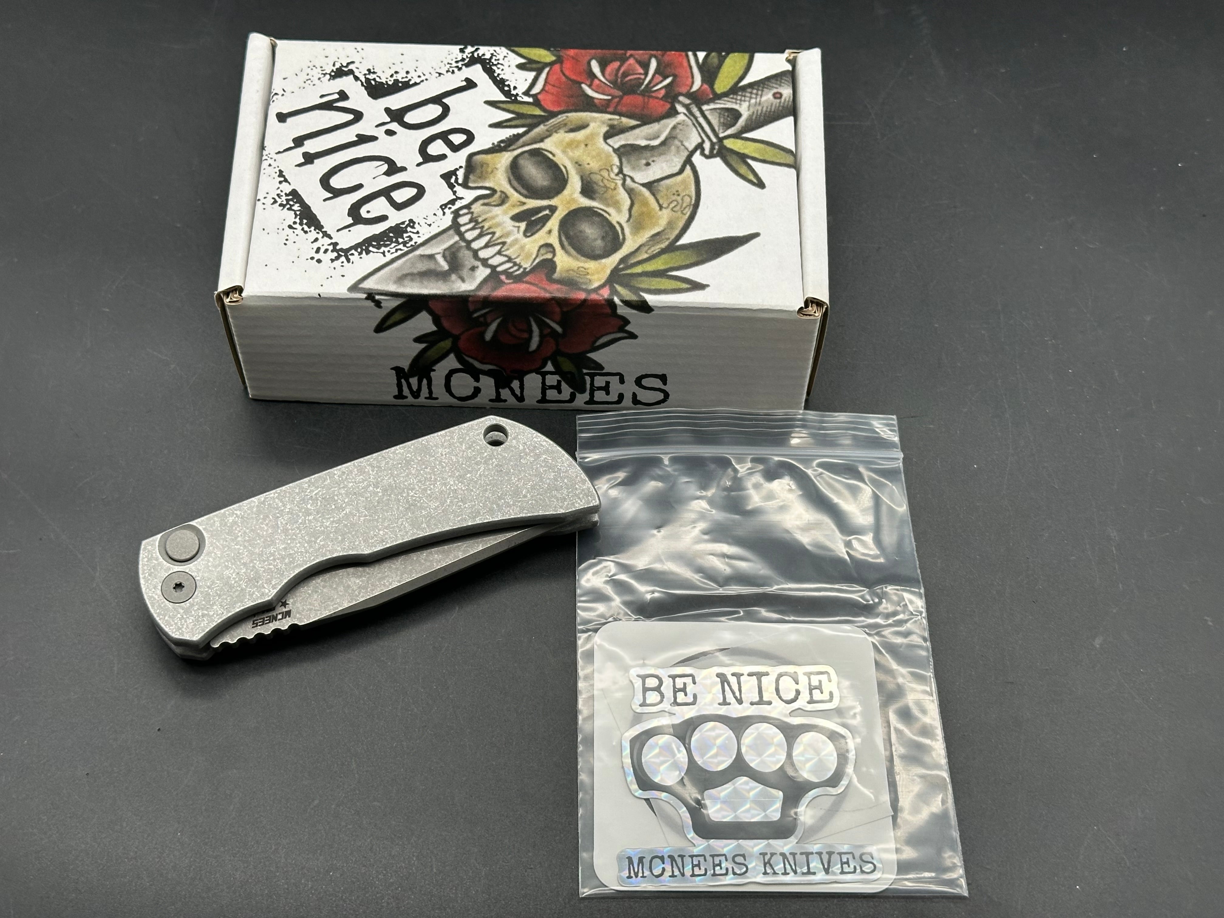 McNees PM AutoMac Atomic Tanto, Atomic Stonewashed Magnacut Tanto Blade