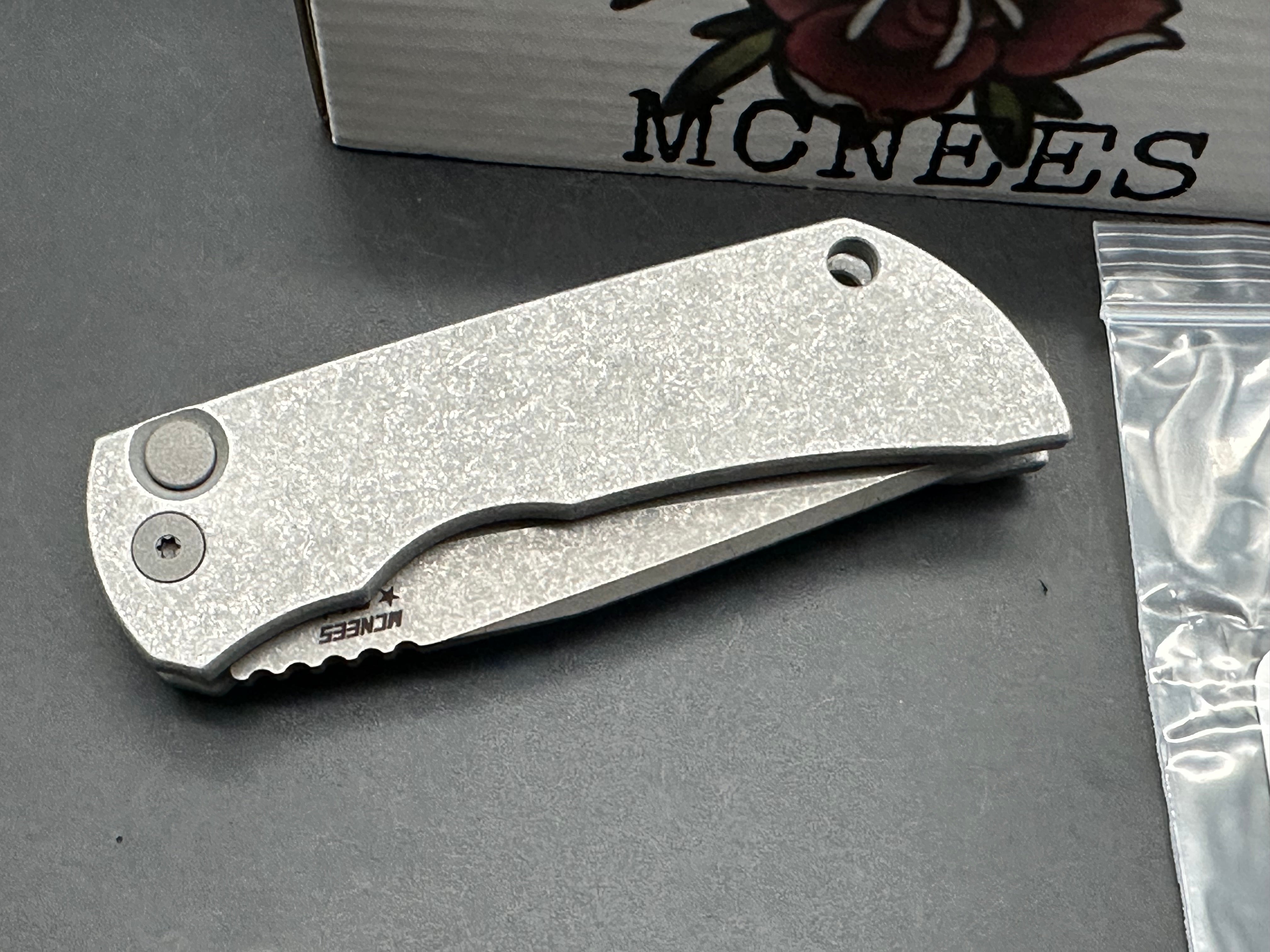 McNees PM AutoMac Atomic Tanto, Atomic Stonewashed Magnacut Tanto Blade