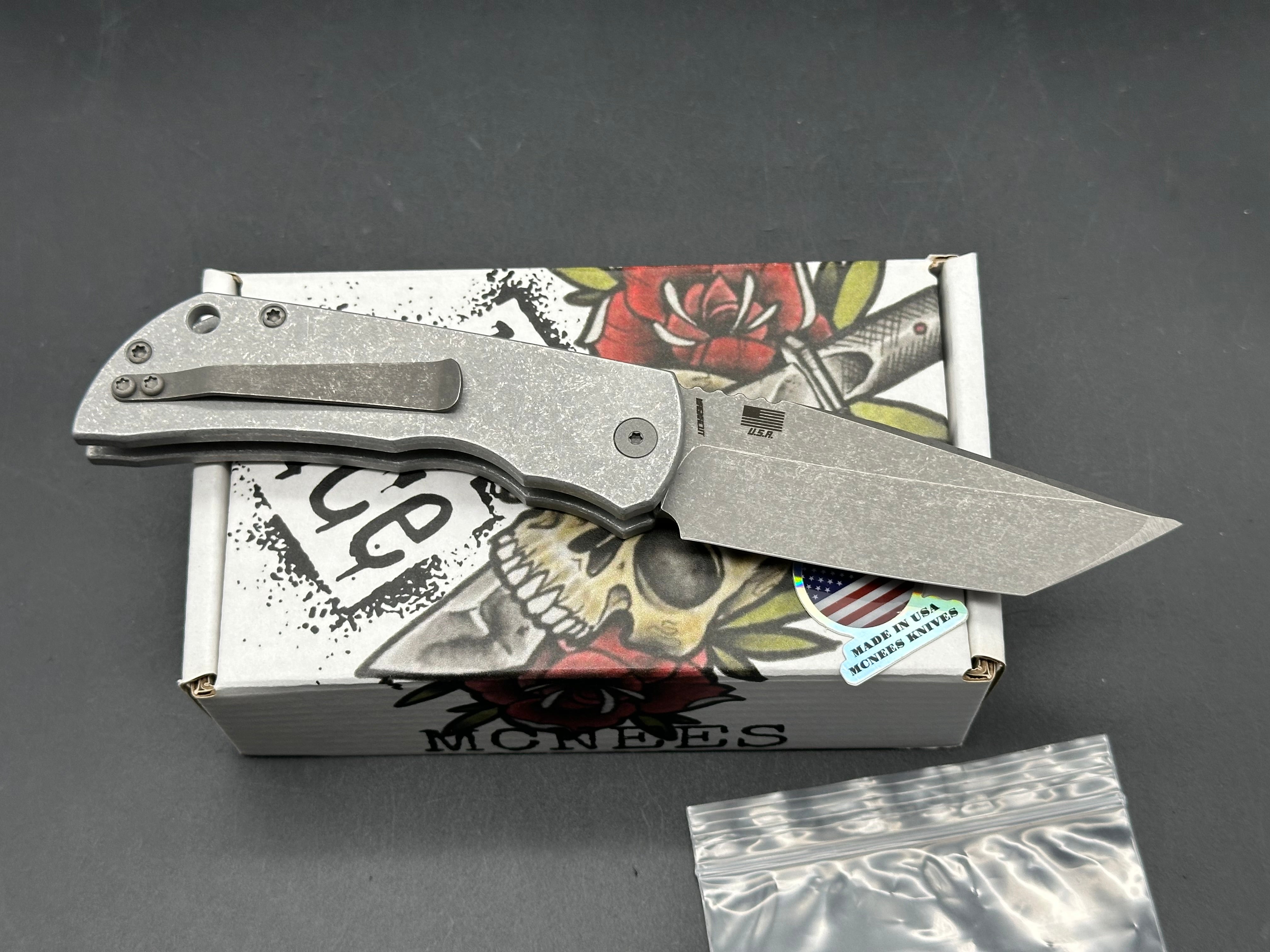 McNees PM AutoMac Atomic Tanto, Atomic Stonewashed Magnacut Tanto Blade