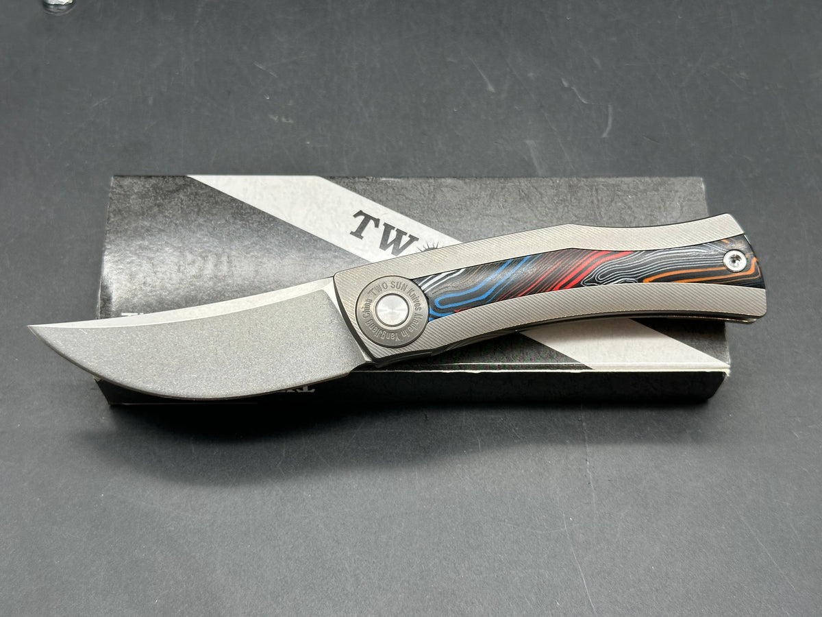 Twosun TS385 Gray titanium handle 6.18' overall length