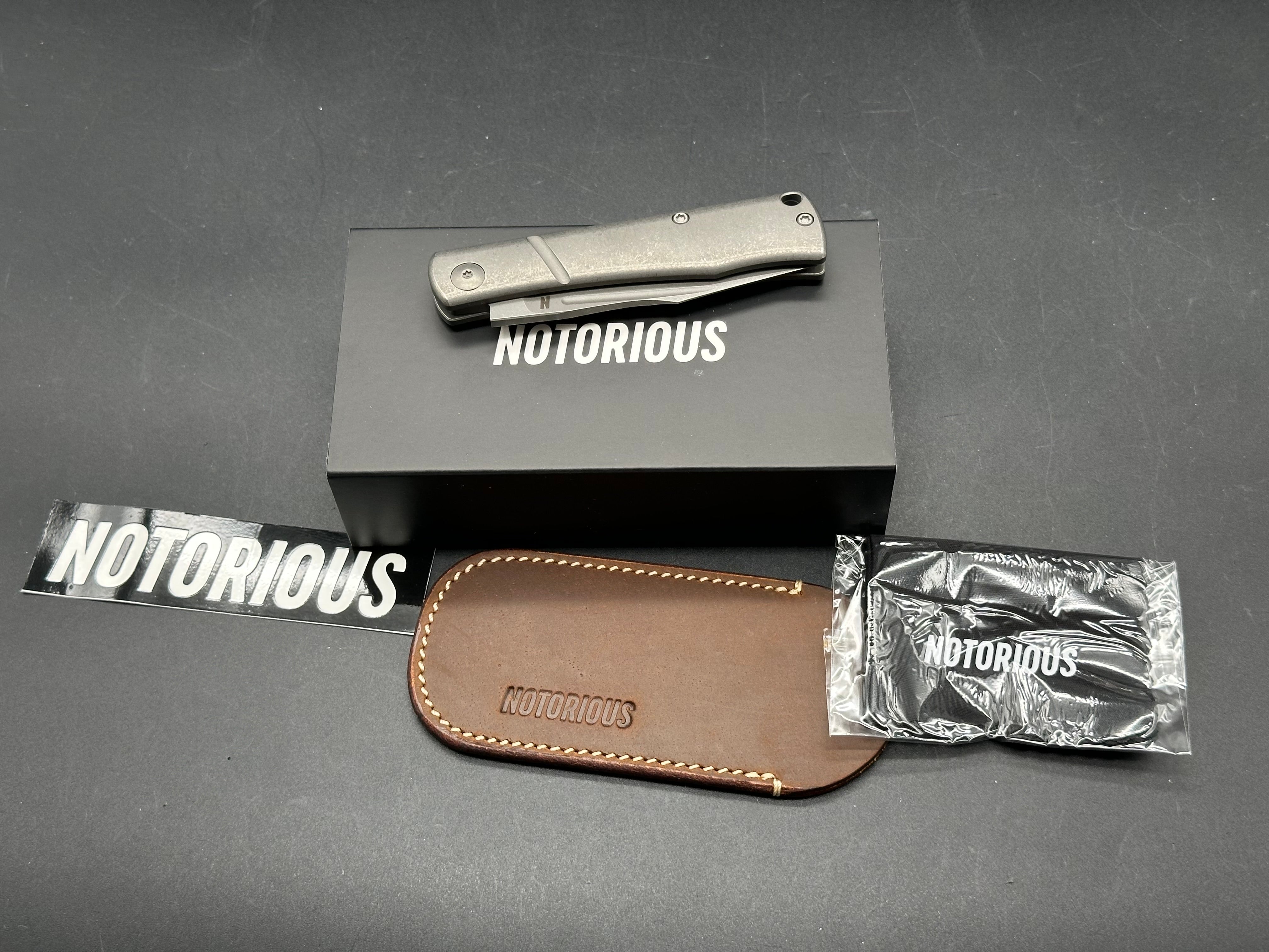 NotoriousEDC Kingpin Slipjoint titanium w/M390 blade