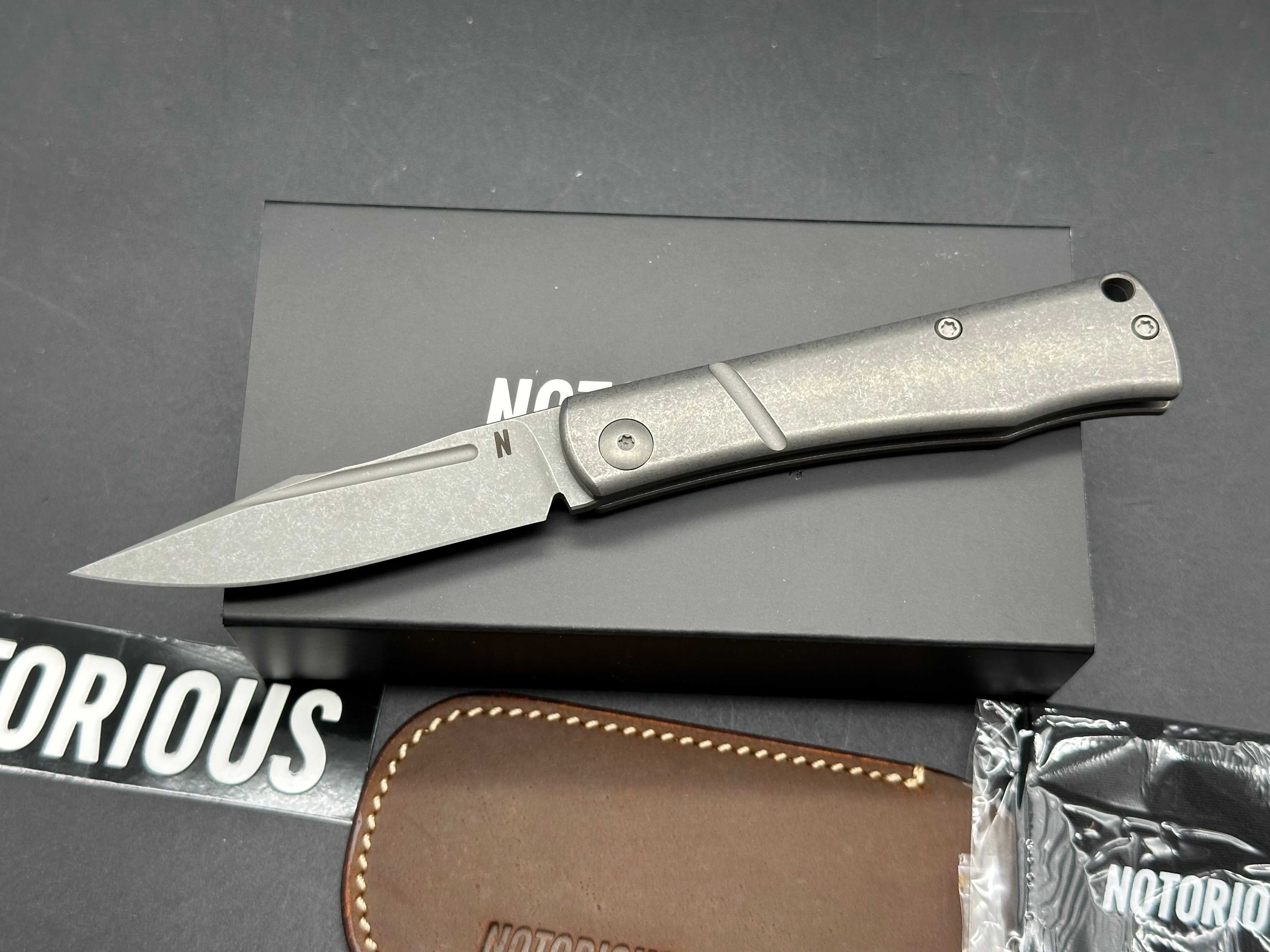 NotoriousEDC Kingpin Slipjoint titanium w/M390 blade