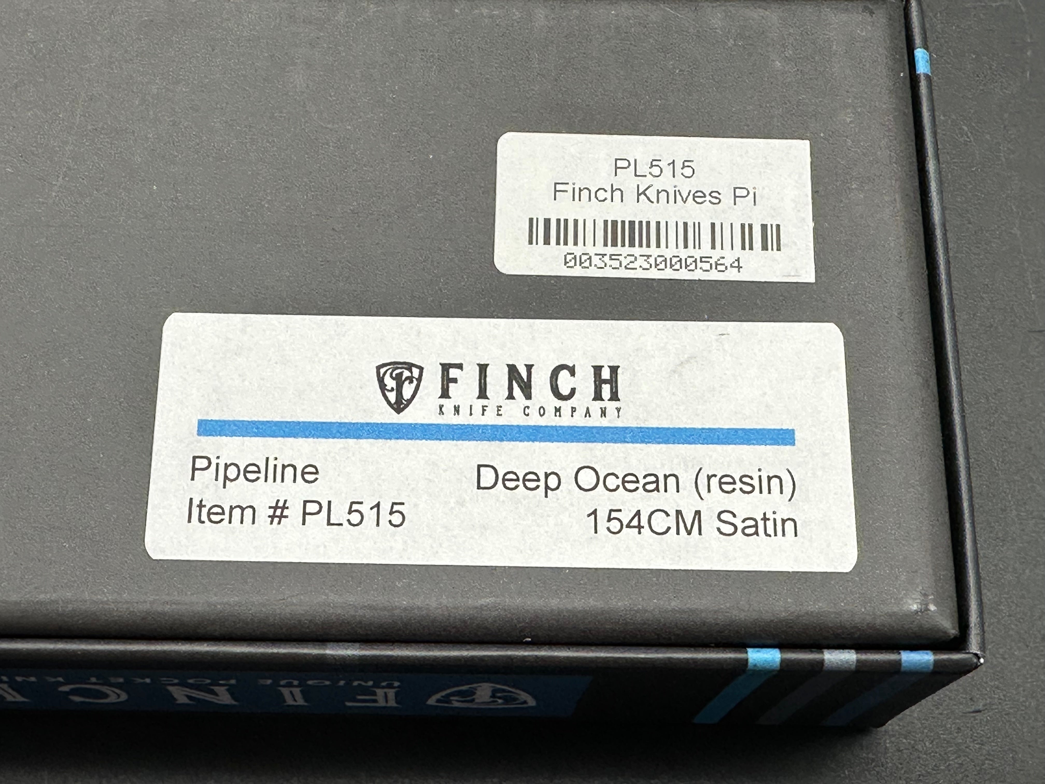 FINCH KNIFE CO PIPELINE FOLDING KNIFE DEEP OCEAN 154CM SATIN BLADE