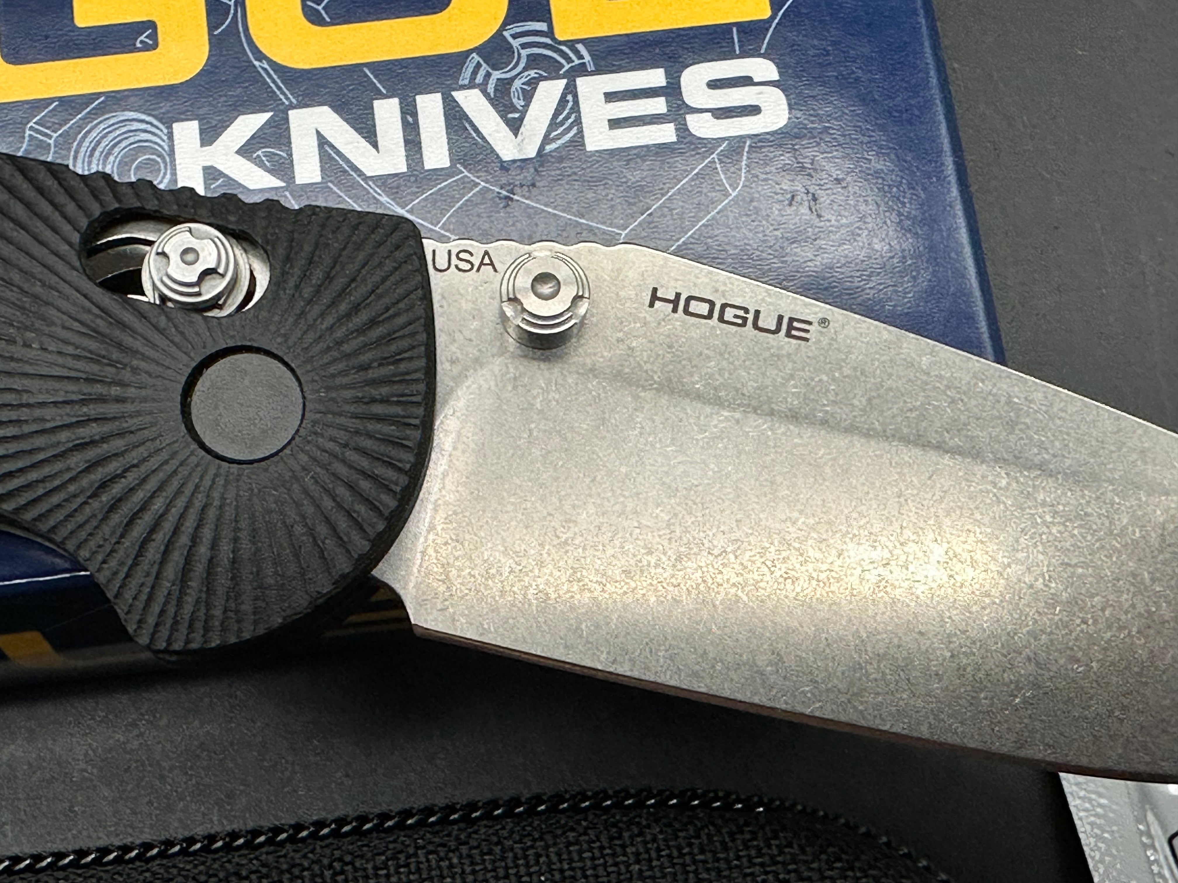 Hogue Doug Ritter RSK Mk1-G2, Stonewashed M390 Blade, Contoured Black G-10 Handles