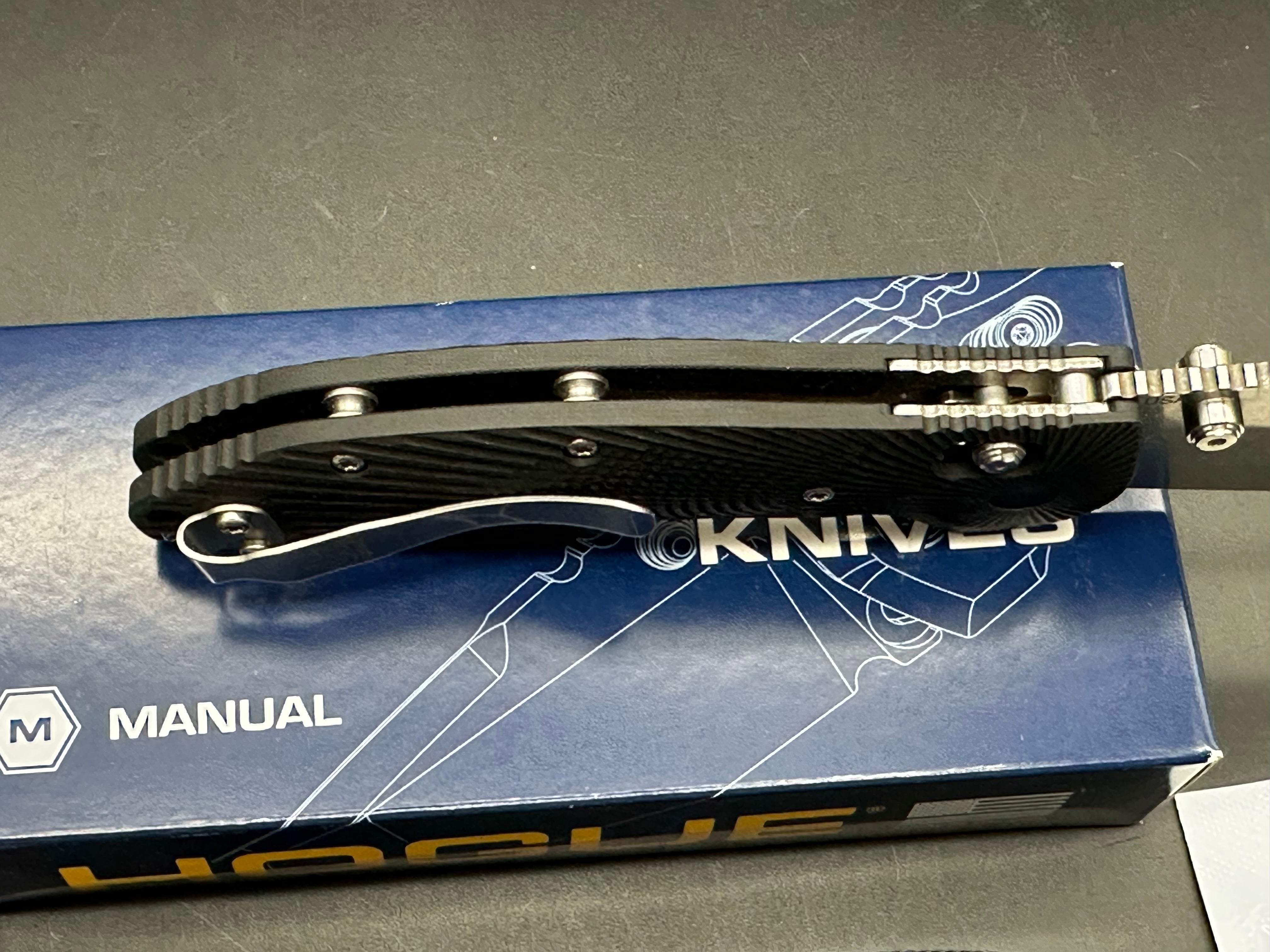 Hogue Doug Ritter RSK Mk1-G2, Stonewashed M390 Blade, Contoured Black G-10 Handles