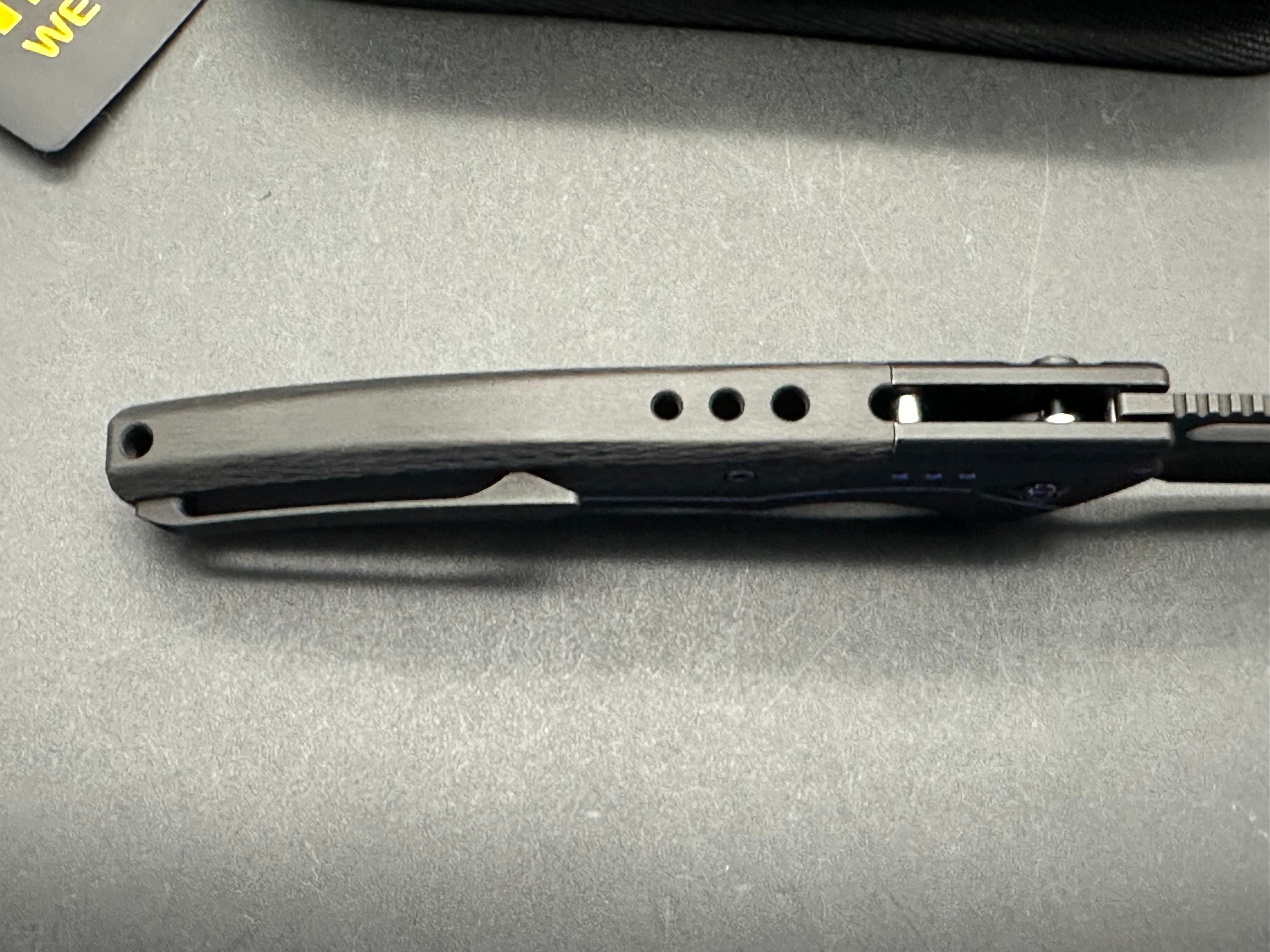 WE Knife Co. Exciton Limited Edition Knife Black Ti/CF (3.7" Black)