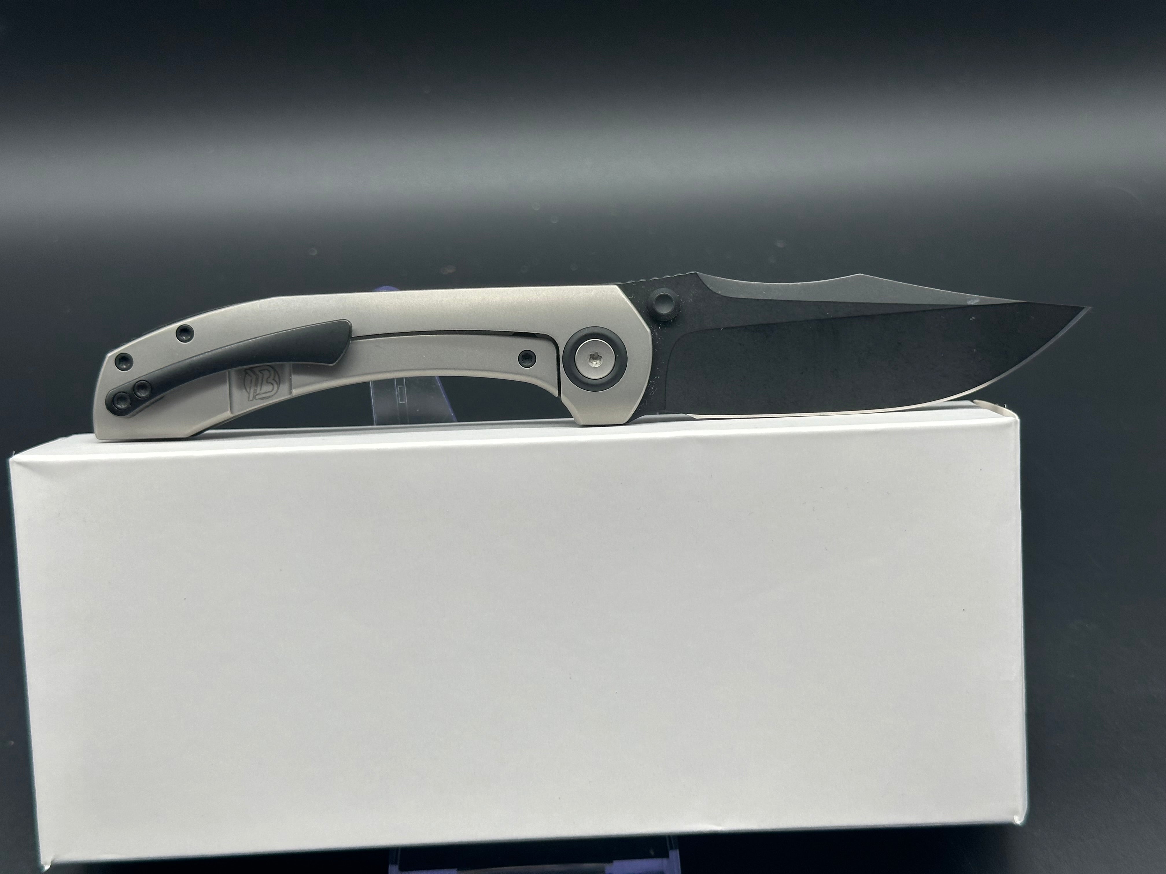 BRIAN BROWN KNIVES RAPTOR V2 NATURAL MICARTA FOLDING KNIFE 3.5" M390 TUMBLED PVD