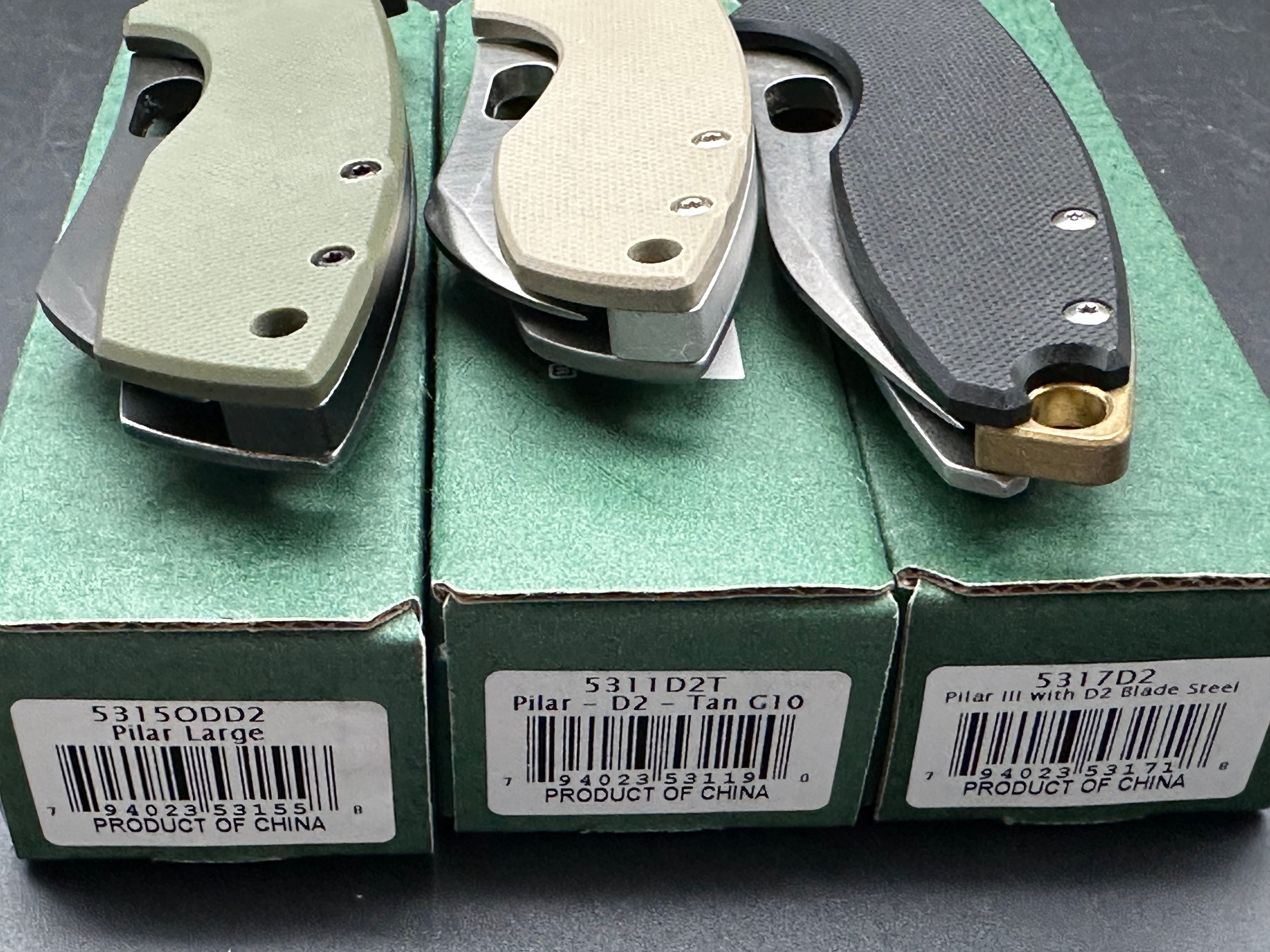 3 Knife Combo (CRKT Pilar, CRKT Large Pilar and CRKT Pilar III)