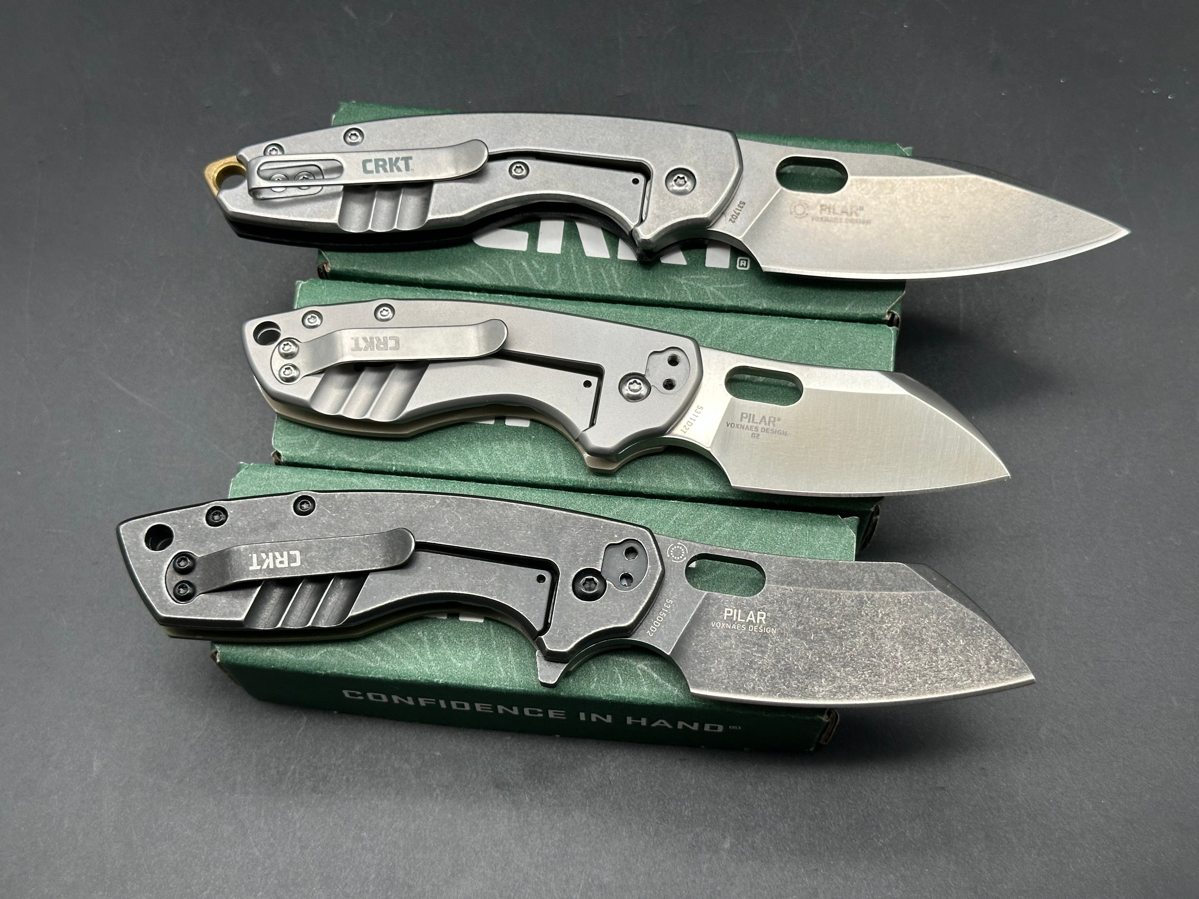 3 Knife Combo (CRKT Pilar, CRKT Large Pilar and CRKT Pilar III)