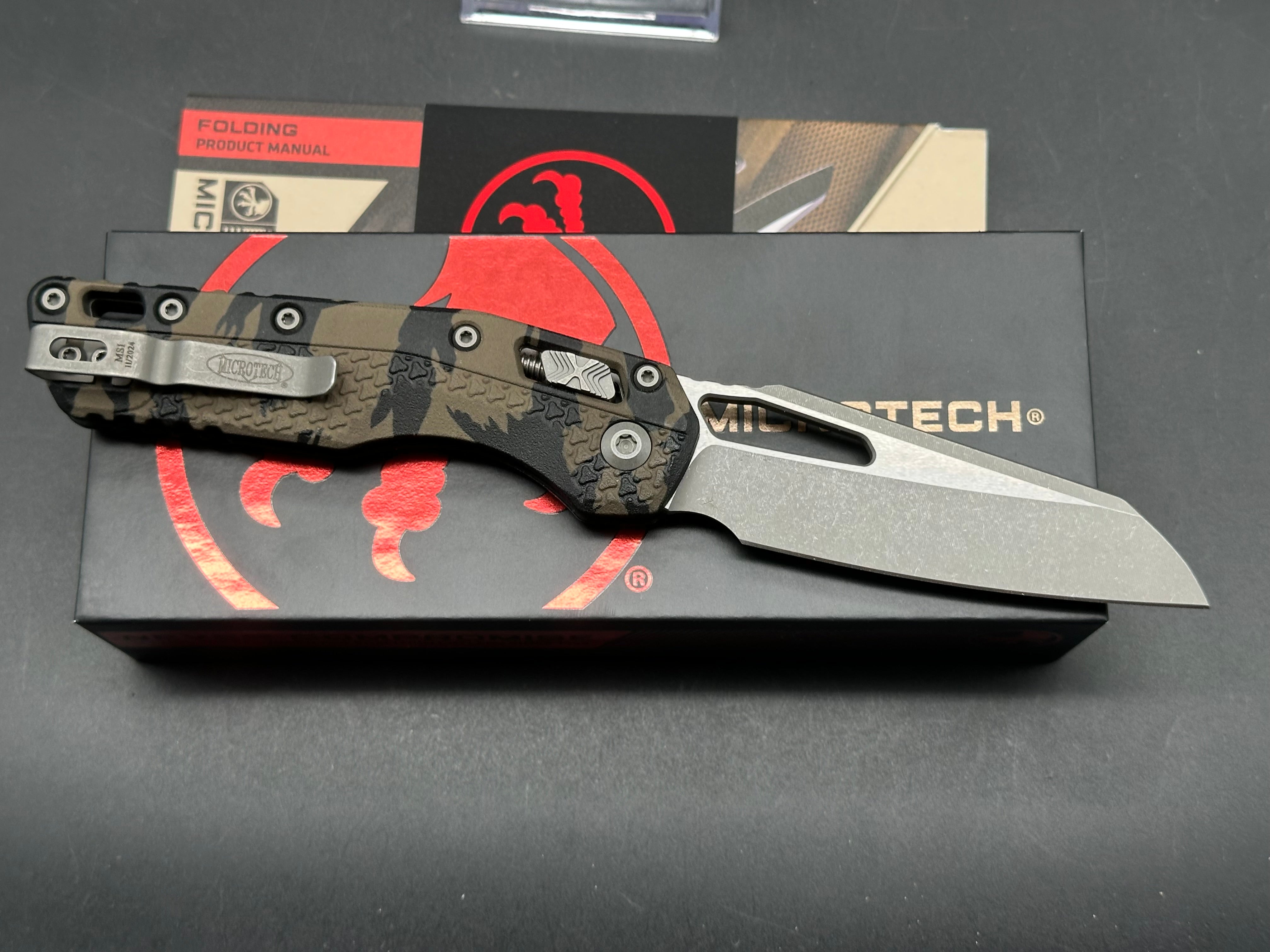 Microtech MSI RAM-LOK Folding Knife Apocalyptic/Tiger Camo
