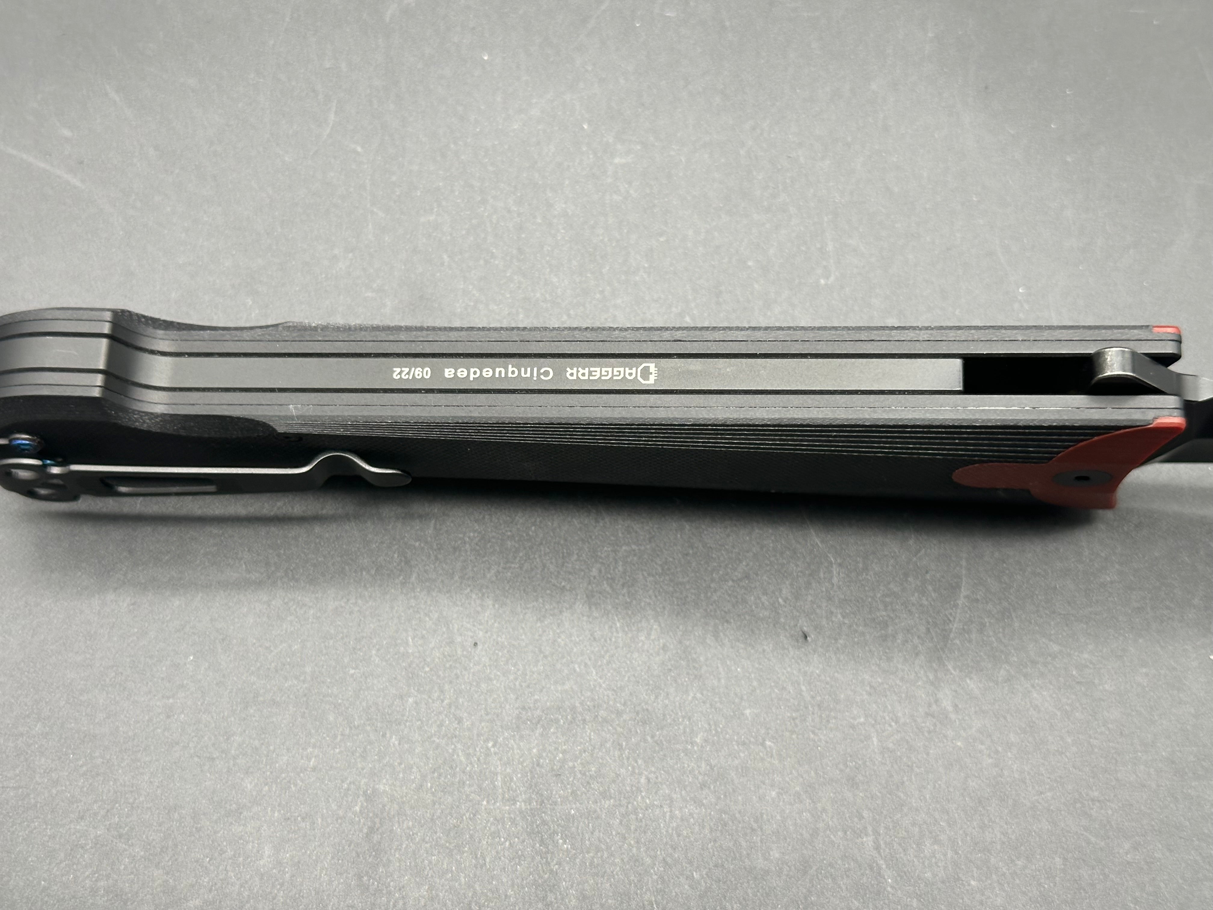 Daggerr Knives Cinquedea Black Aluminum (5.6" Black D2)