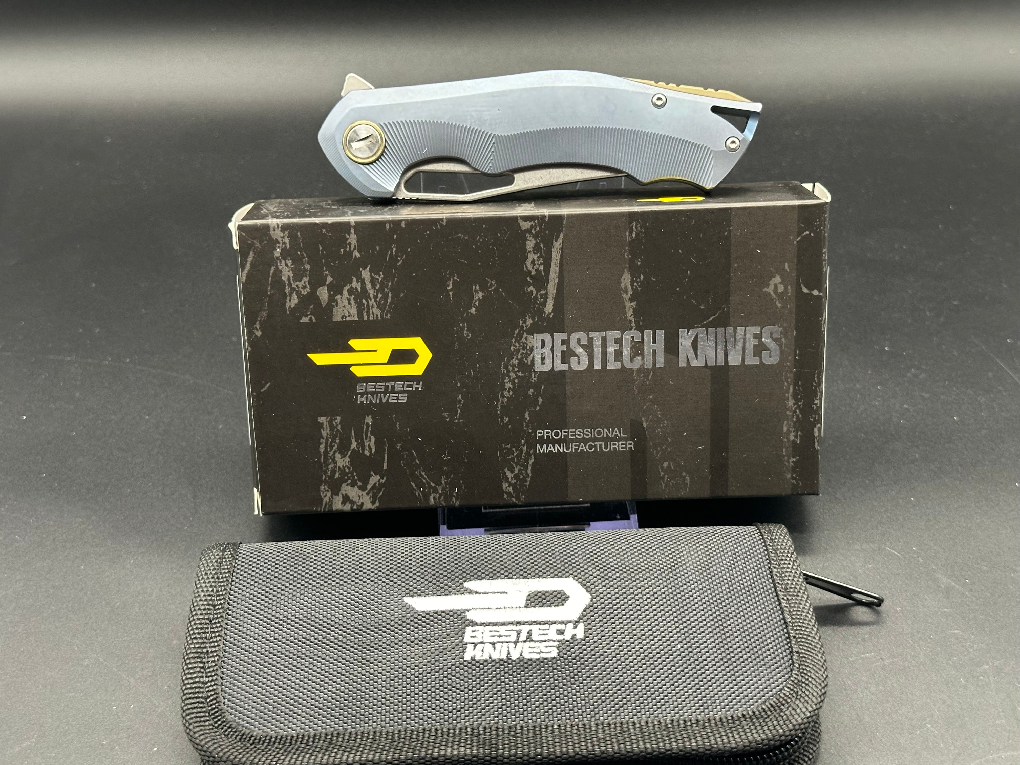 Bestech Tercel BT1708C S35VN Stonewash, Blue TI koi
