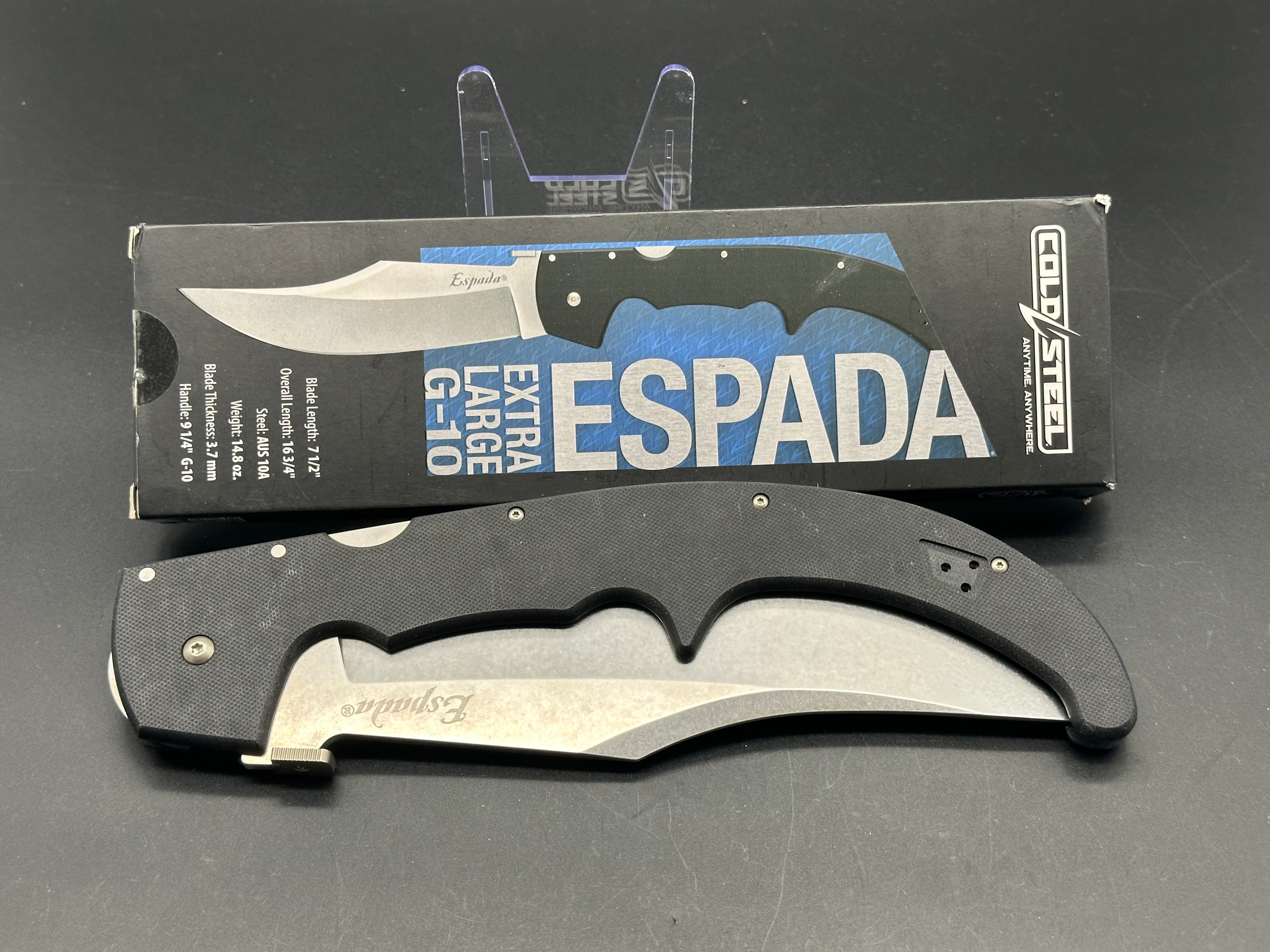 Cold Steel Espada Extra Large Lockback Knife G-10 (7.5" Stonewash)