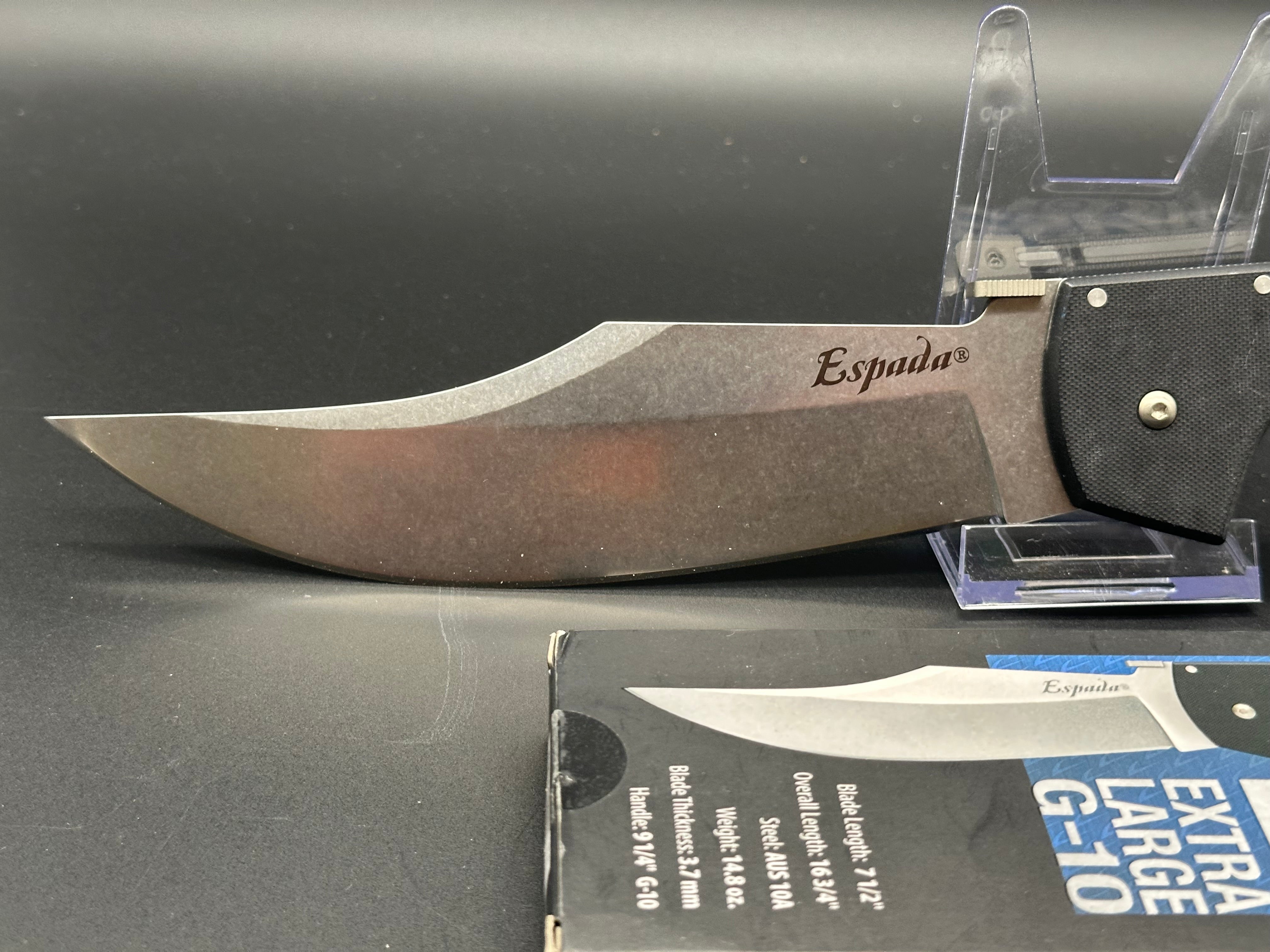 Cold Steel Espada Extra Large Lockback Knife G-10 (7.5" Stonewash)