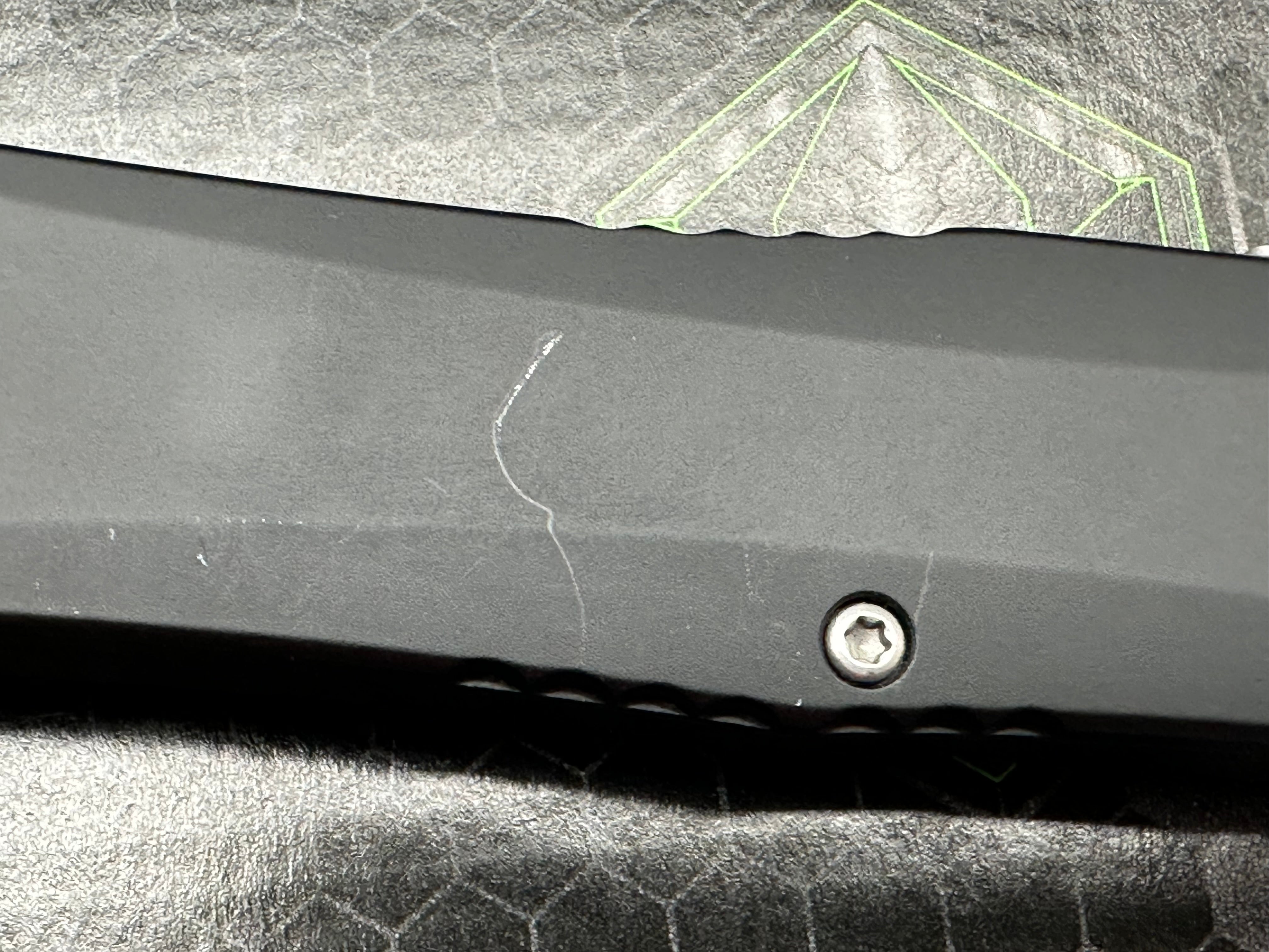 Heretic Knives Manticore X Tanto OTF Black (3.75" Stonewash) MagnaCut
