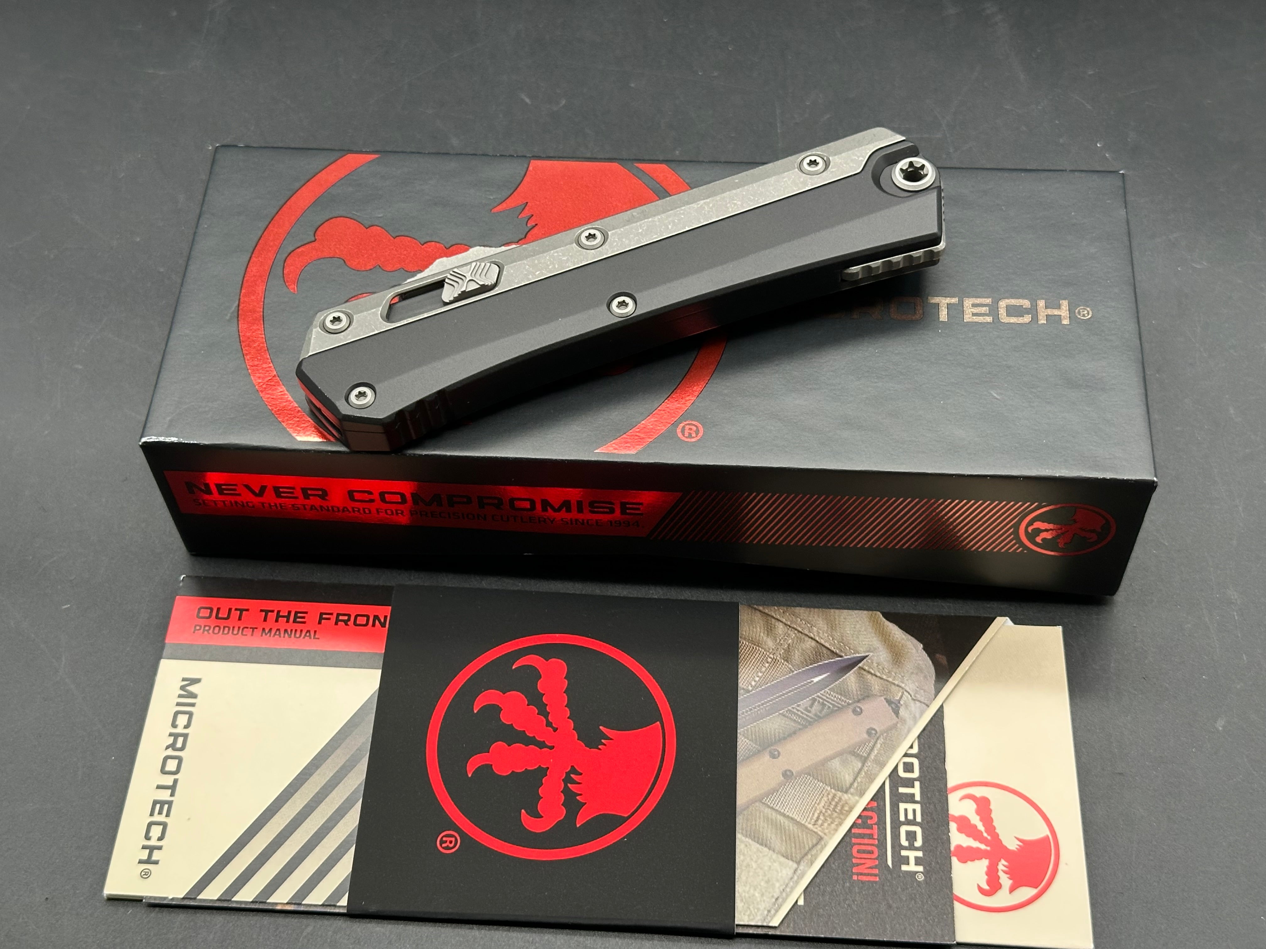 Microtech Glykon Black/GreyBayonet Apocalyptic