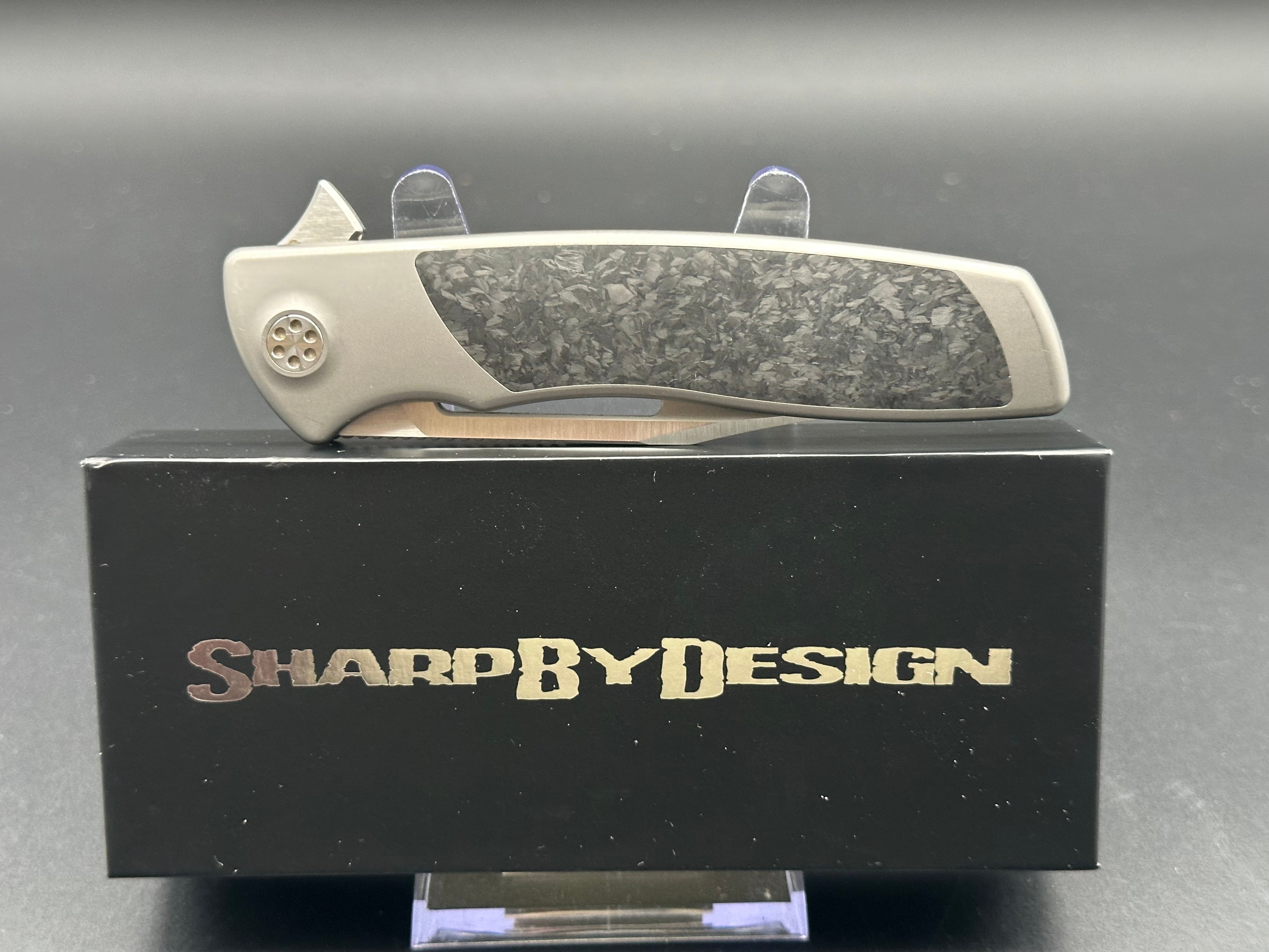 Sharp By Design Evo Typhoon Bowie Titanium/CF handle M390 blade