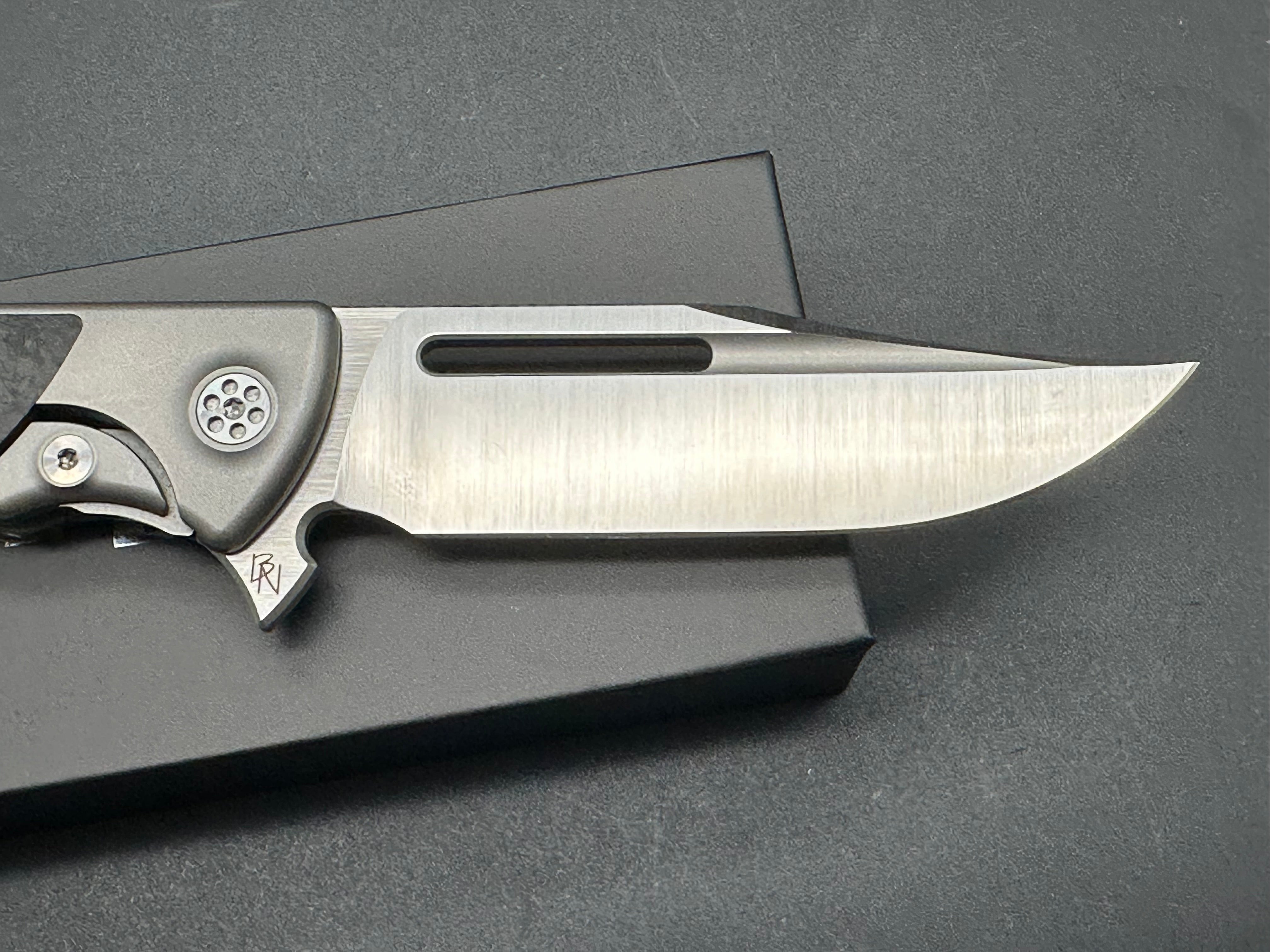 Sharp By Design Evo Typhoon Bowie Titanium/CF handle M390 blade