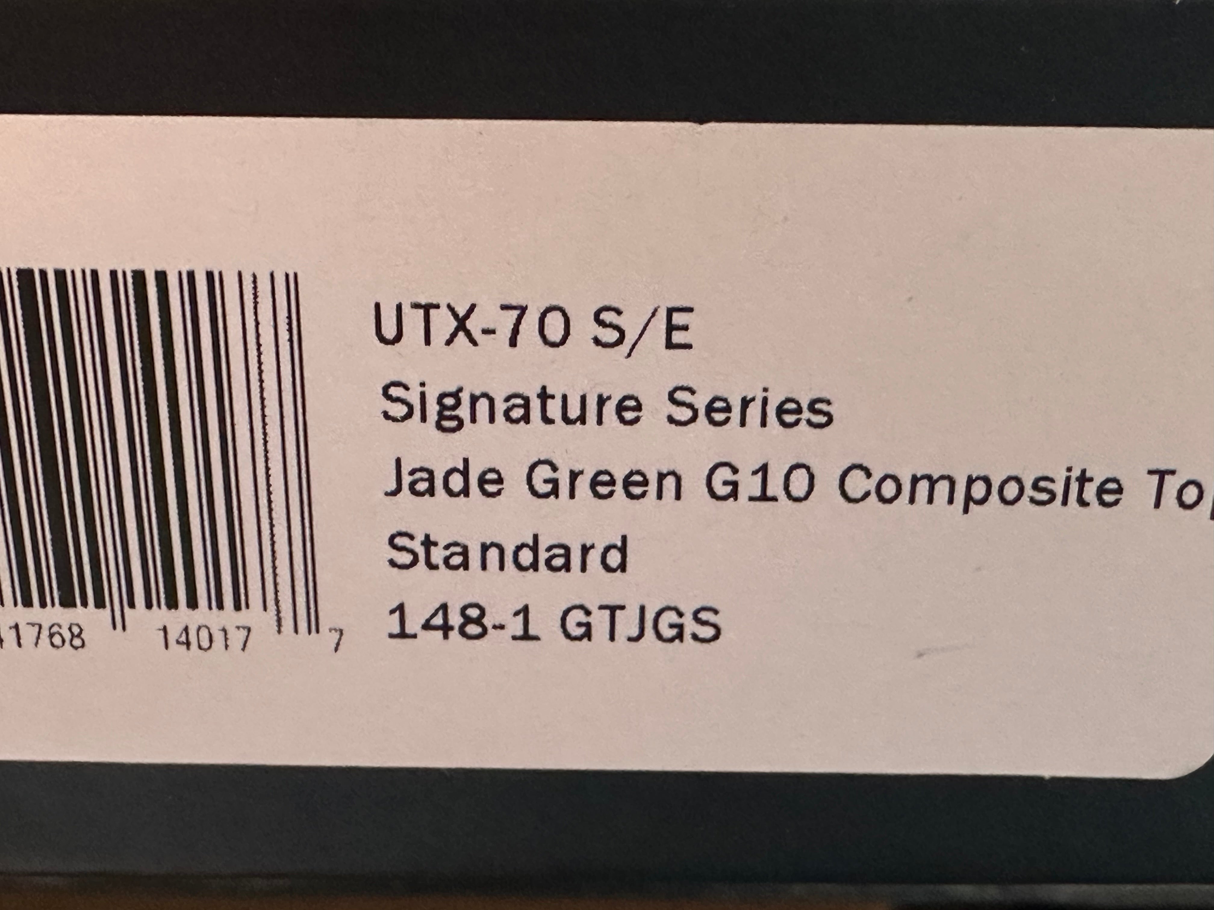 Microtech Signature Series UTX-70 S/E OTF Auto Knife Jade G-10 (2.4" Black)