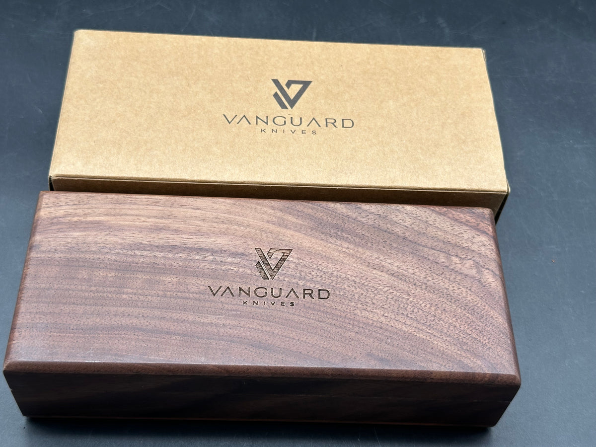 Vanguard Jaeger Folding Knife Gray Titanium Handle Satin Vanax Blade 8.27' Overall length
