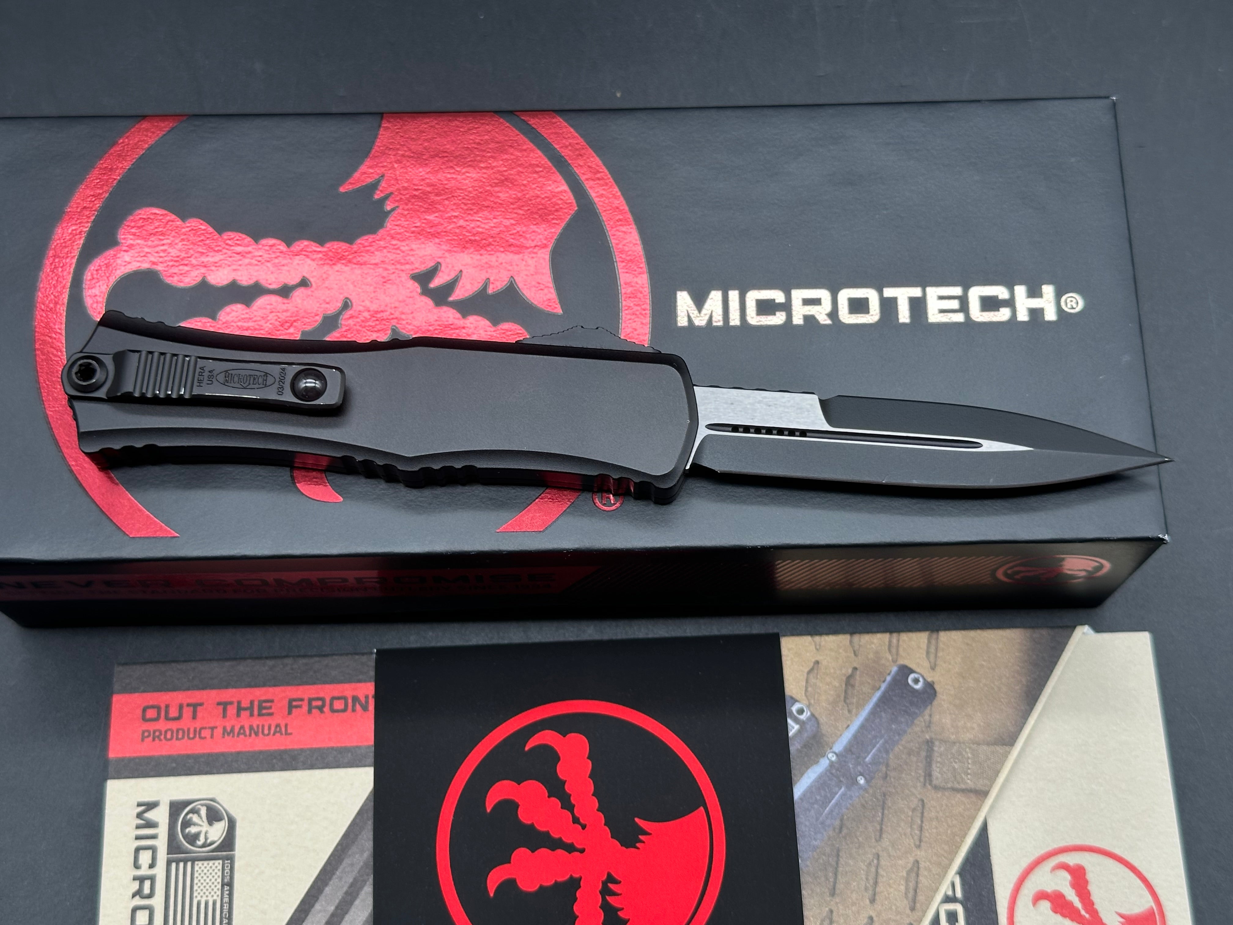 Microtech Hera II Mini Bayonet OTF Automatic Knife Black