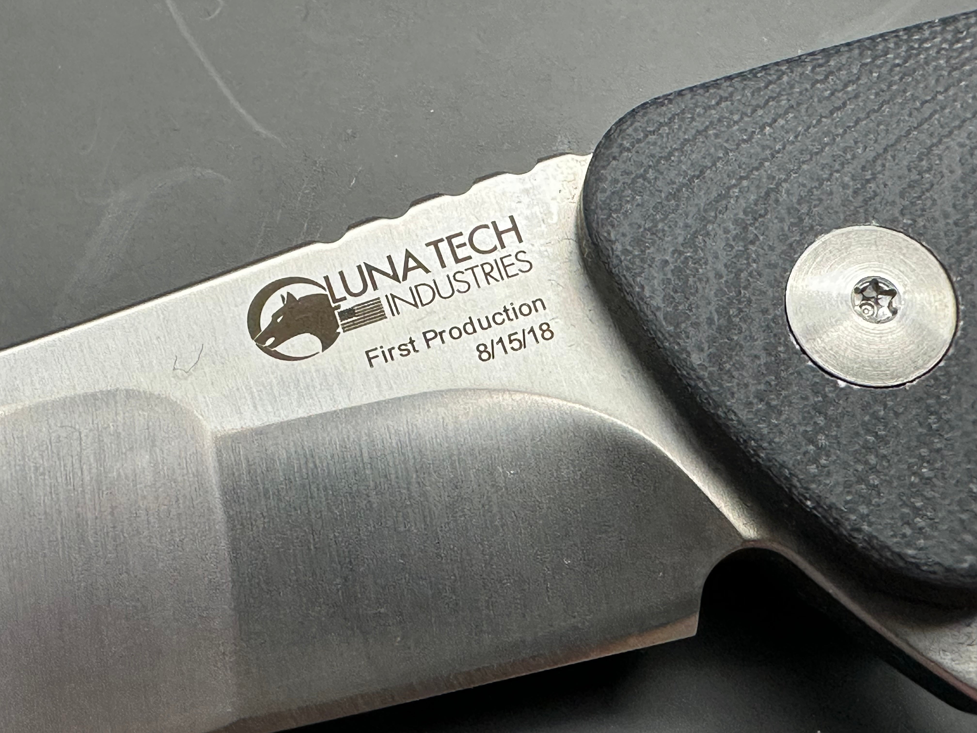Luna Tech 3.6" BROUS FOLDING KNIFE G10 scale and D2 blade