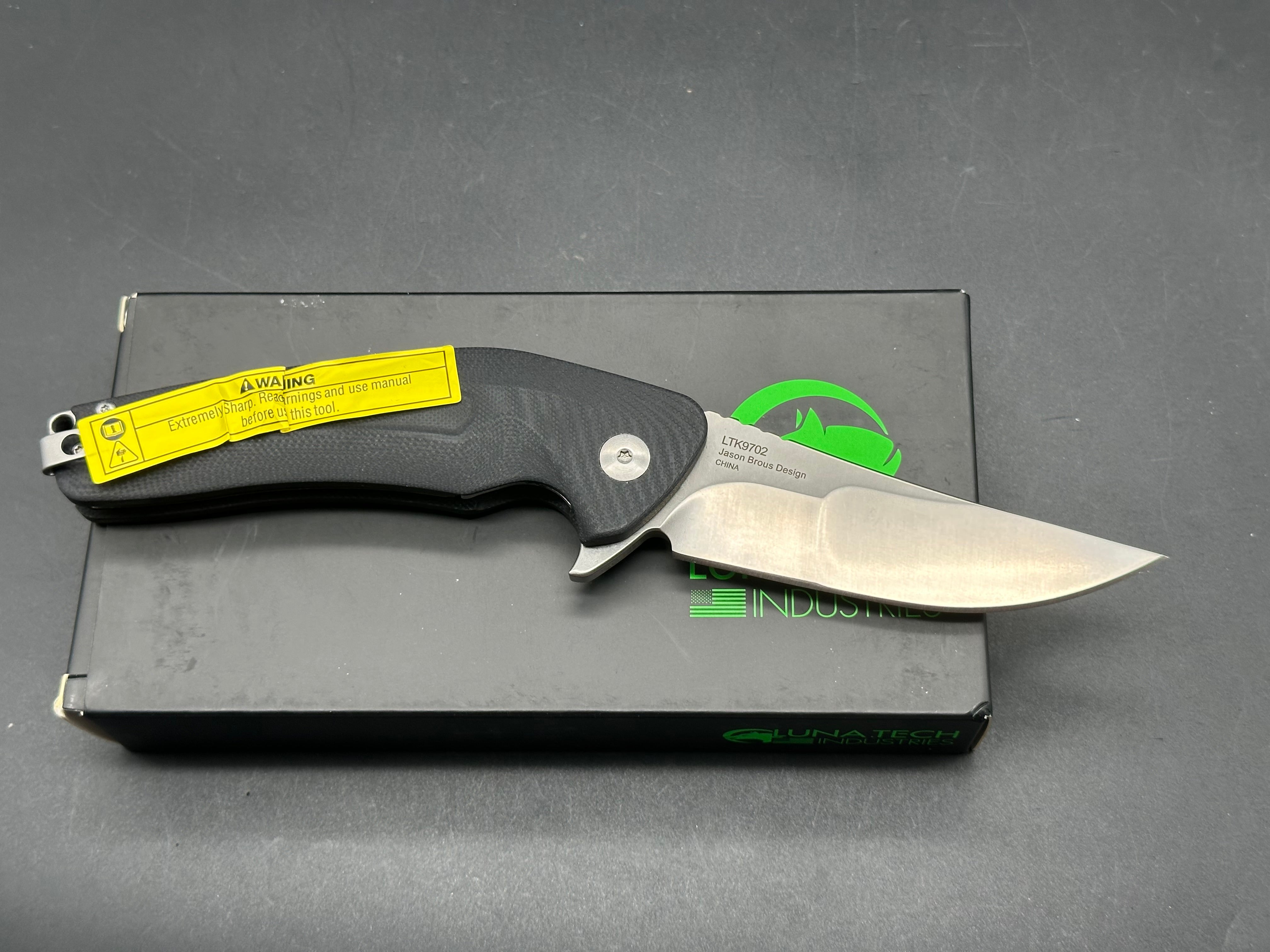 Luna Tech 3.6" BROUS FOLDING KNIFE G10 scale and D2 blade