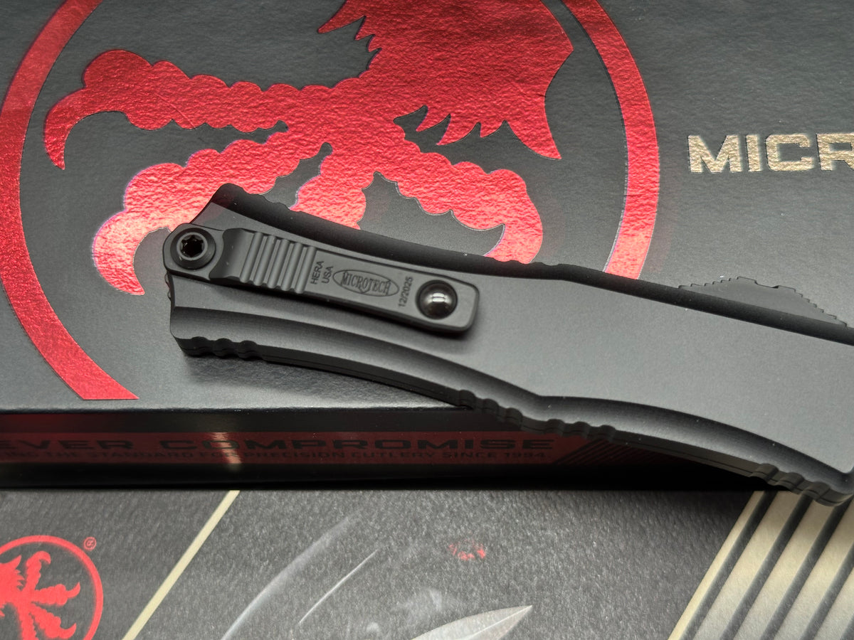 Microtech Hera II Mini S/E OTF Automatic Knife Black Aluminum (2.9" Black)