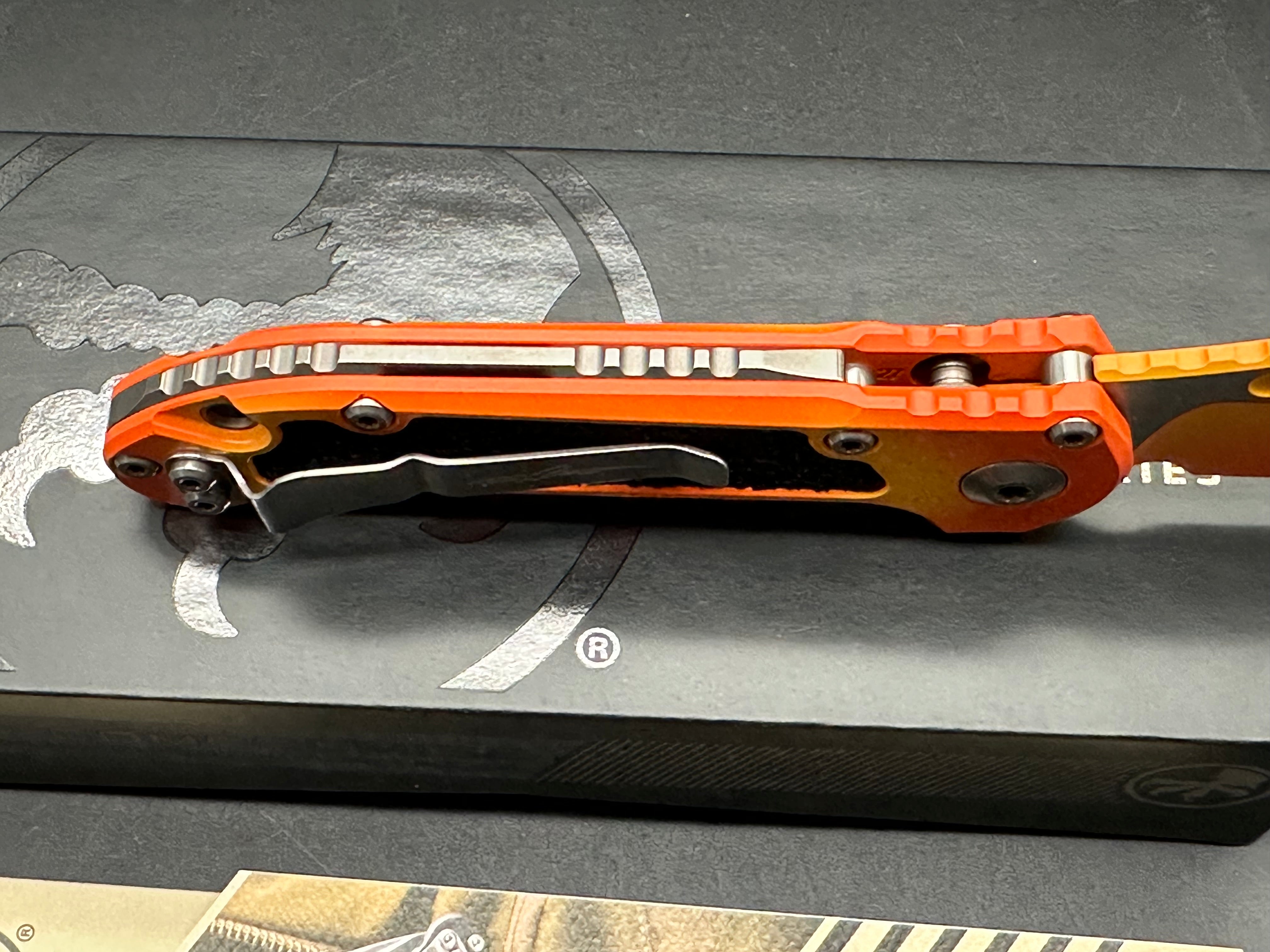 MICROTECH LUDT OTS KNIFE- SUNRISE FINISHED HANDLE- SUNRISE FINISHED BLADE