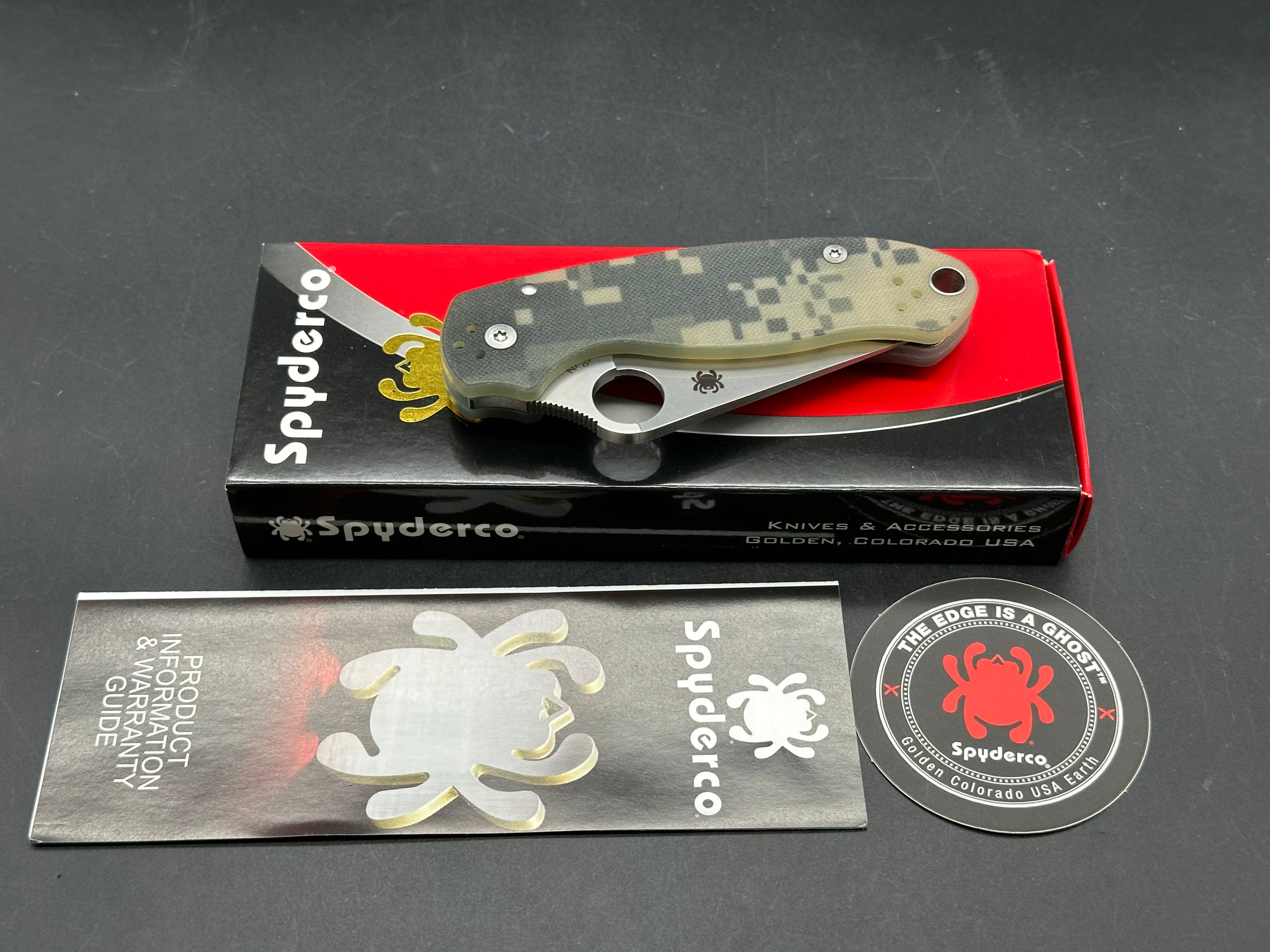 Spyderco Para 3 Compression Lock Knife Digi Camo G-10 (3" Satin)