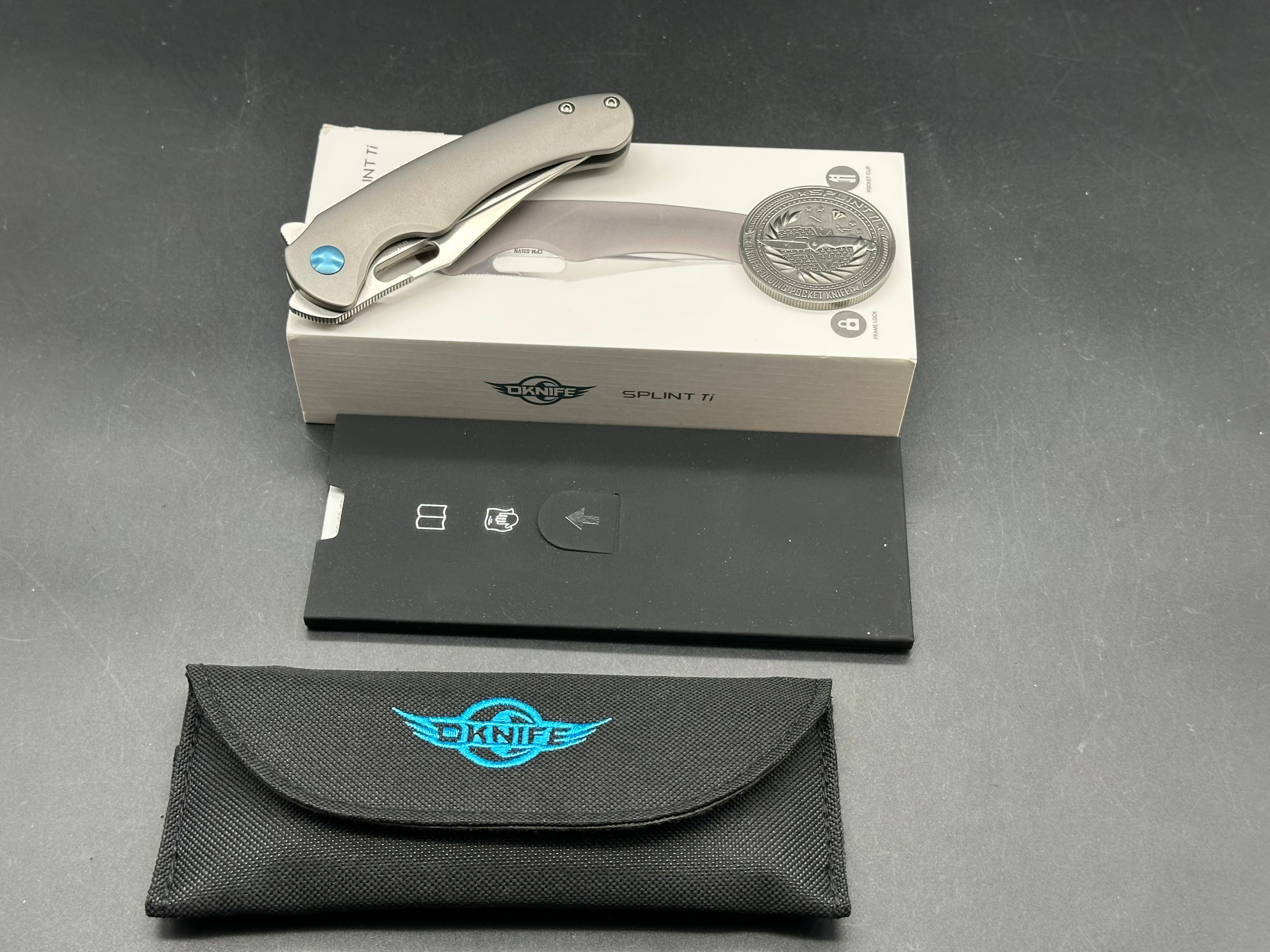 Olight SPLINT TI Splint Linerlock Knife with Titanium Handles