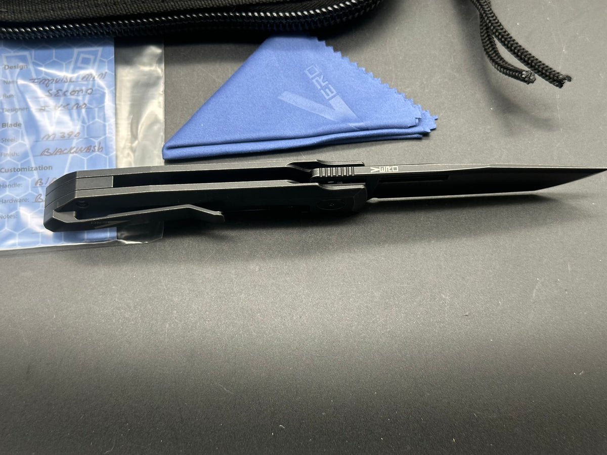 Vero Impulse Mini (2nd Run) - #741, M390 Blade, Full Blackwash Ti