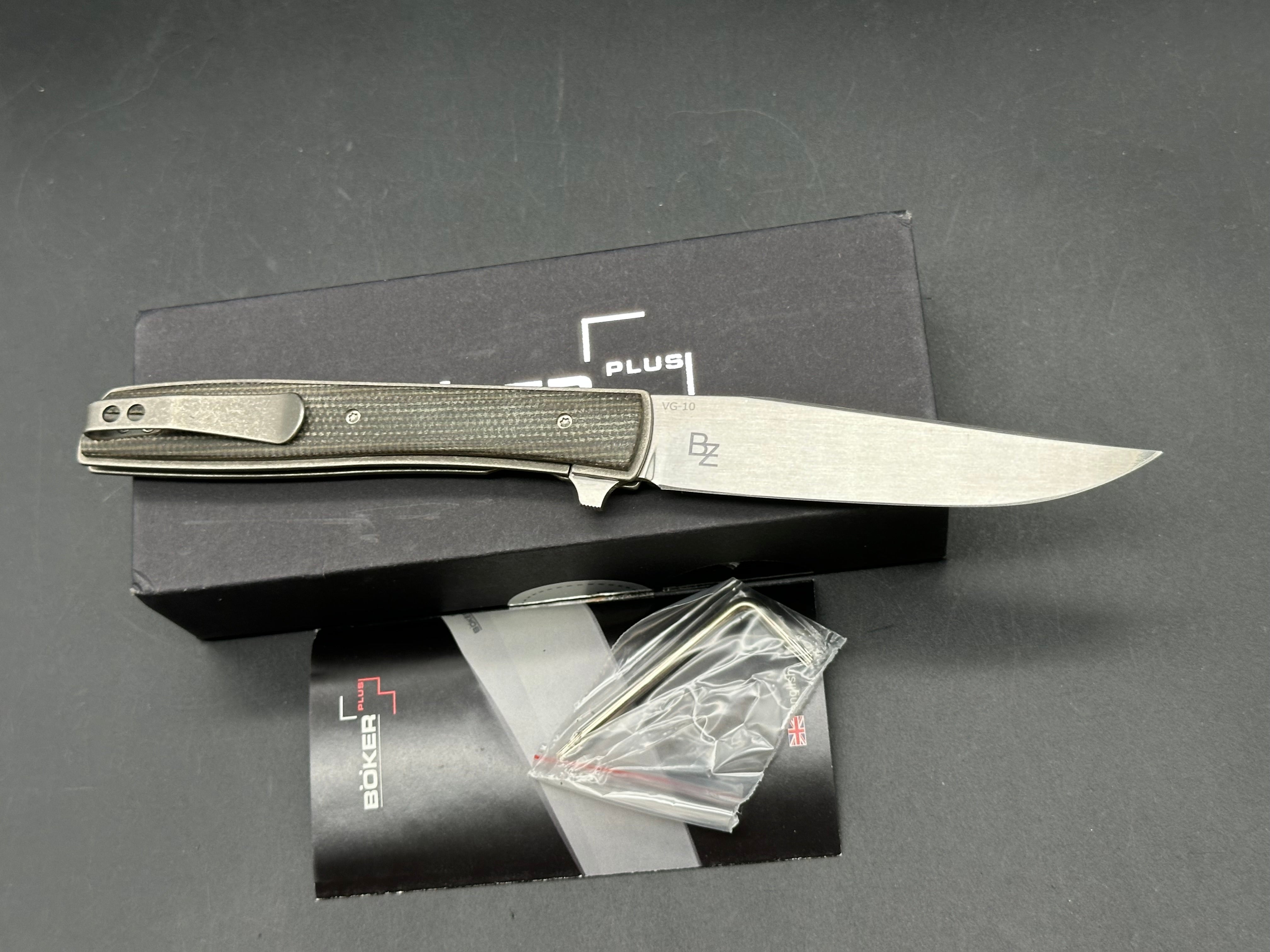 Boker Plus Urban Trapper Knife Liner Lock Green Micarta (3.3" Blade)