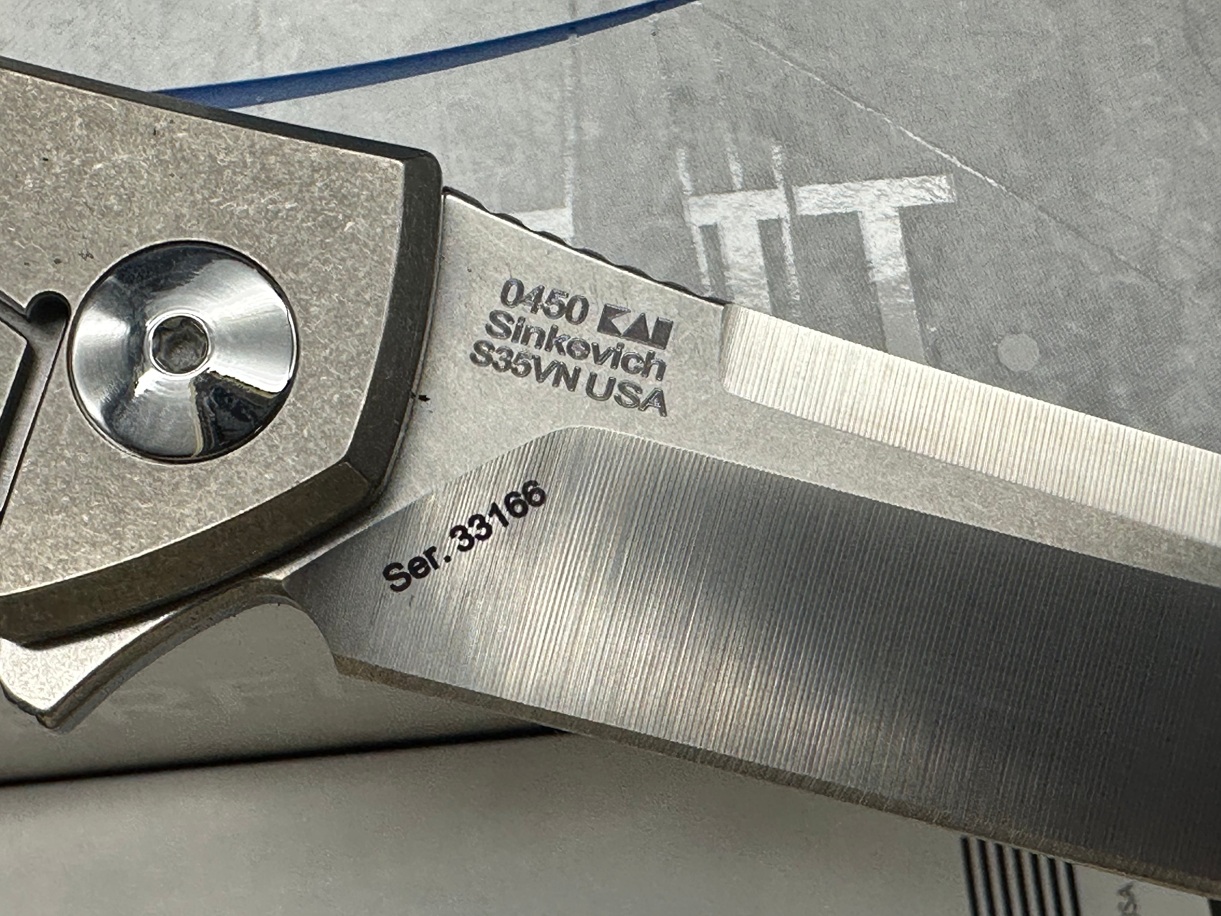 Zero Tolerance Sinkevich 0450 Flipper Titanium Knife (3.25" SW/Satin)