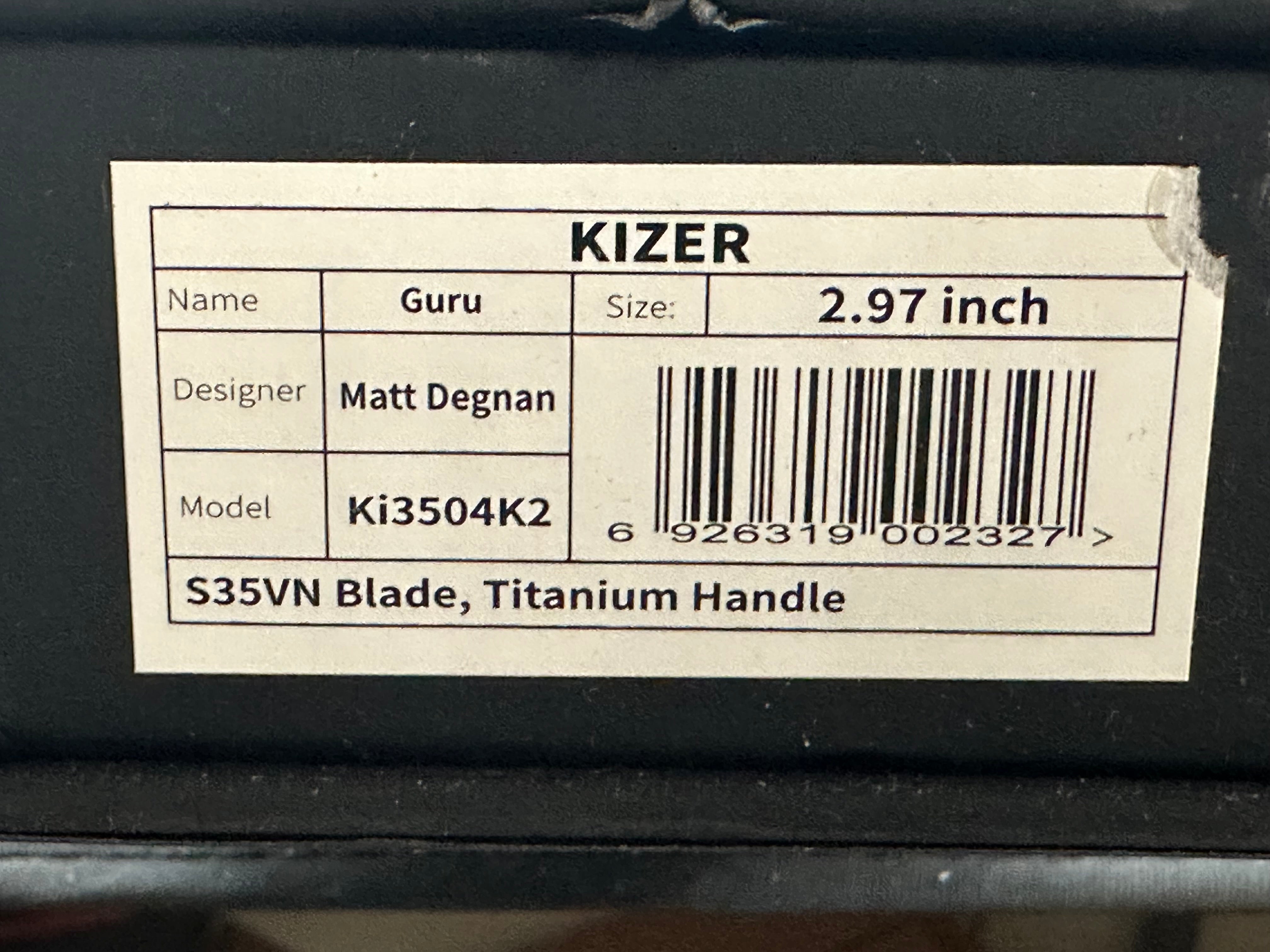 Kizer Degnan Guru Flipper Knife Titanium (3" Satin)
