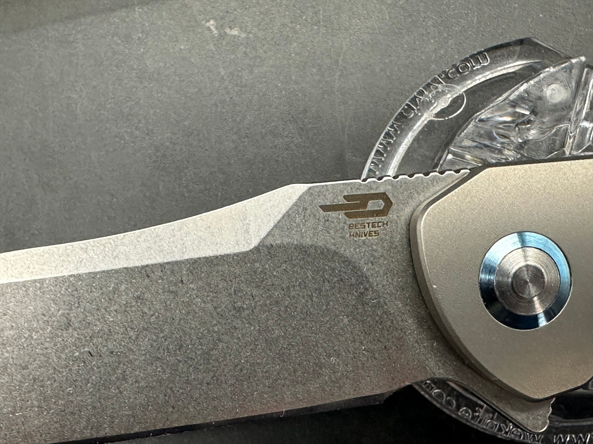 Bestech Knives Emperor Flipper Knife Ti (3.13" Stonewash)