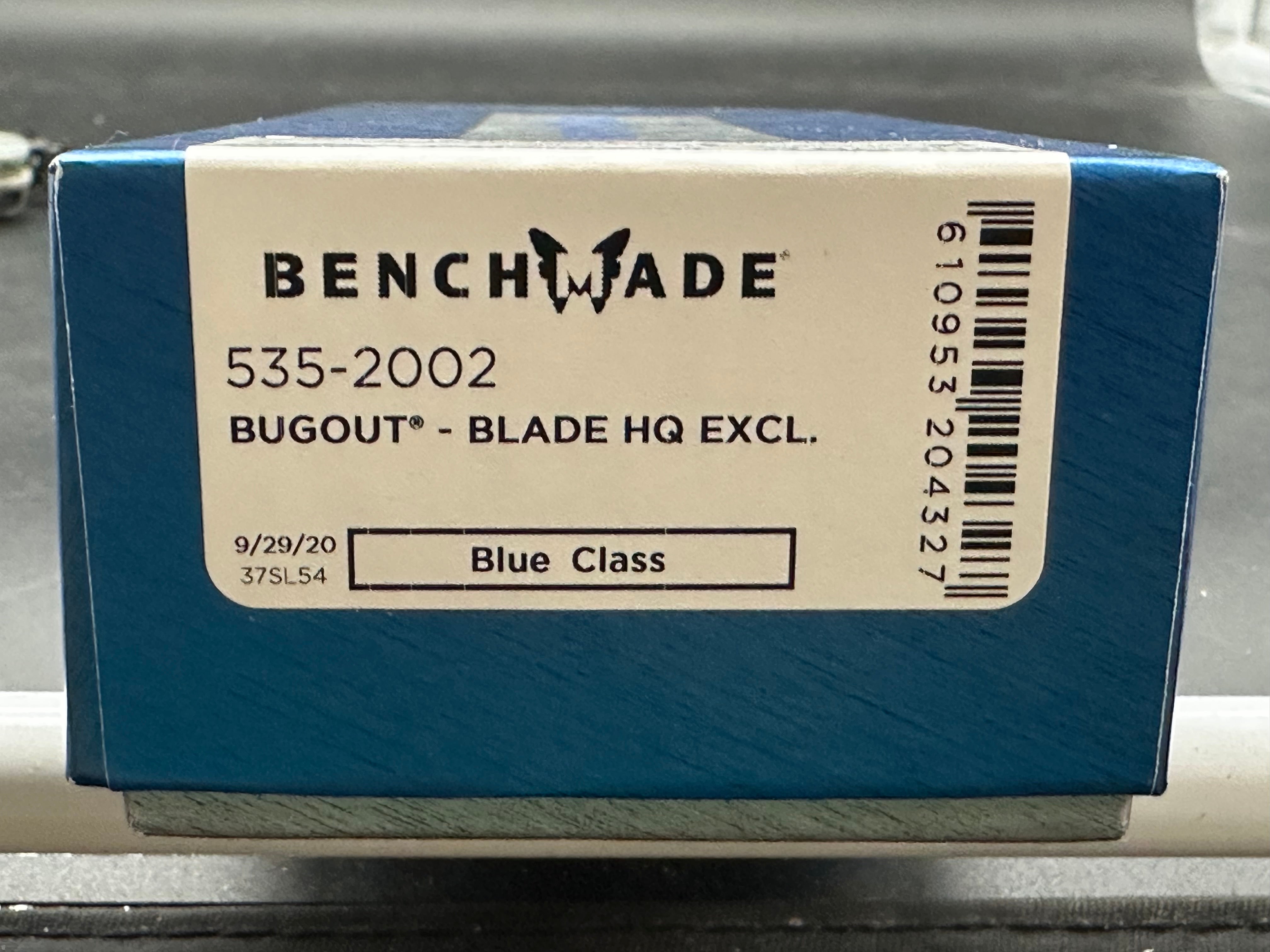 Benchmade Bugout Gray G-10 AXIS Lock Knife (3.2" Satin 20CV)