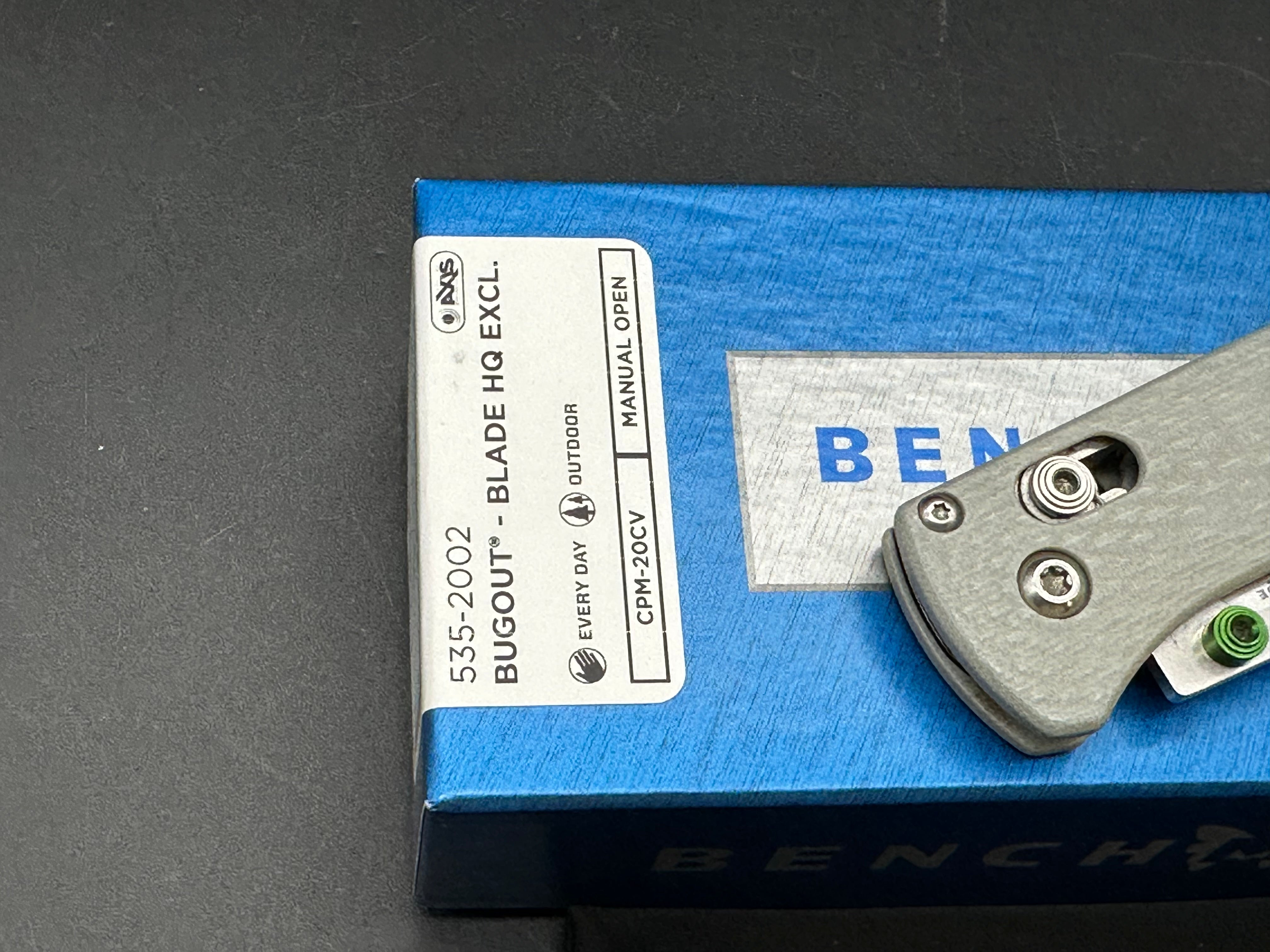 Benchmade Bugout Gray G-10 AXIS Lock Knife (3.2" Satin 20CV)