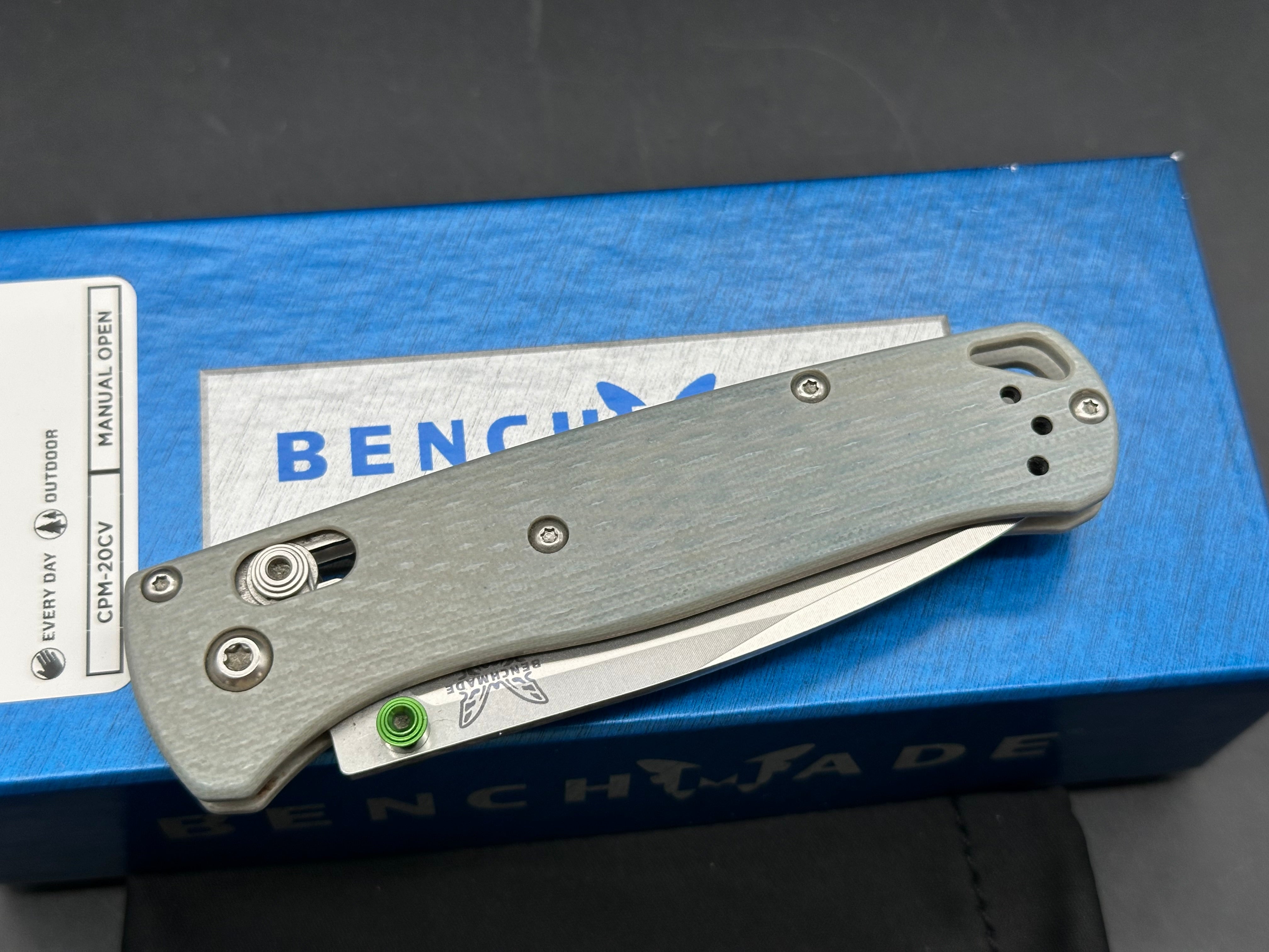Benchmade Bugout Gray G-10 AXIS Lock Knife (3.2" Satin 20CV)