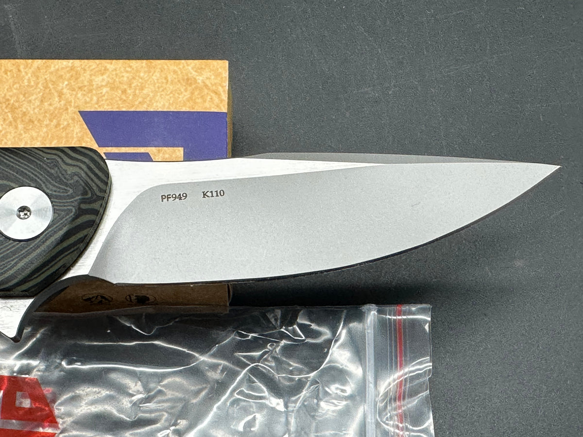 Petrified Fish Warrior Liner Lock Knife Green/Black G-Mascus (3.5" SW) PF949